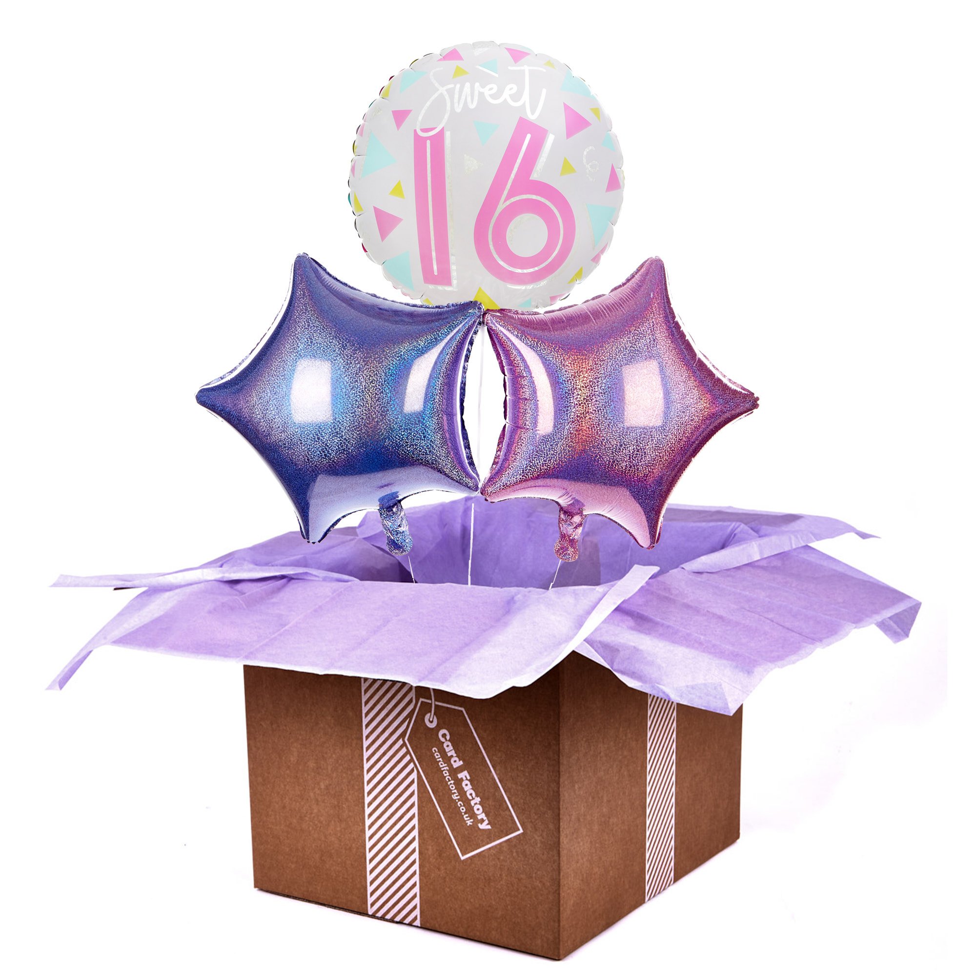 Sweet Sixteen 16th Birthday Balloon Bouquet - DELIVERED INFLATED!