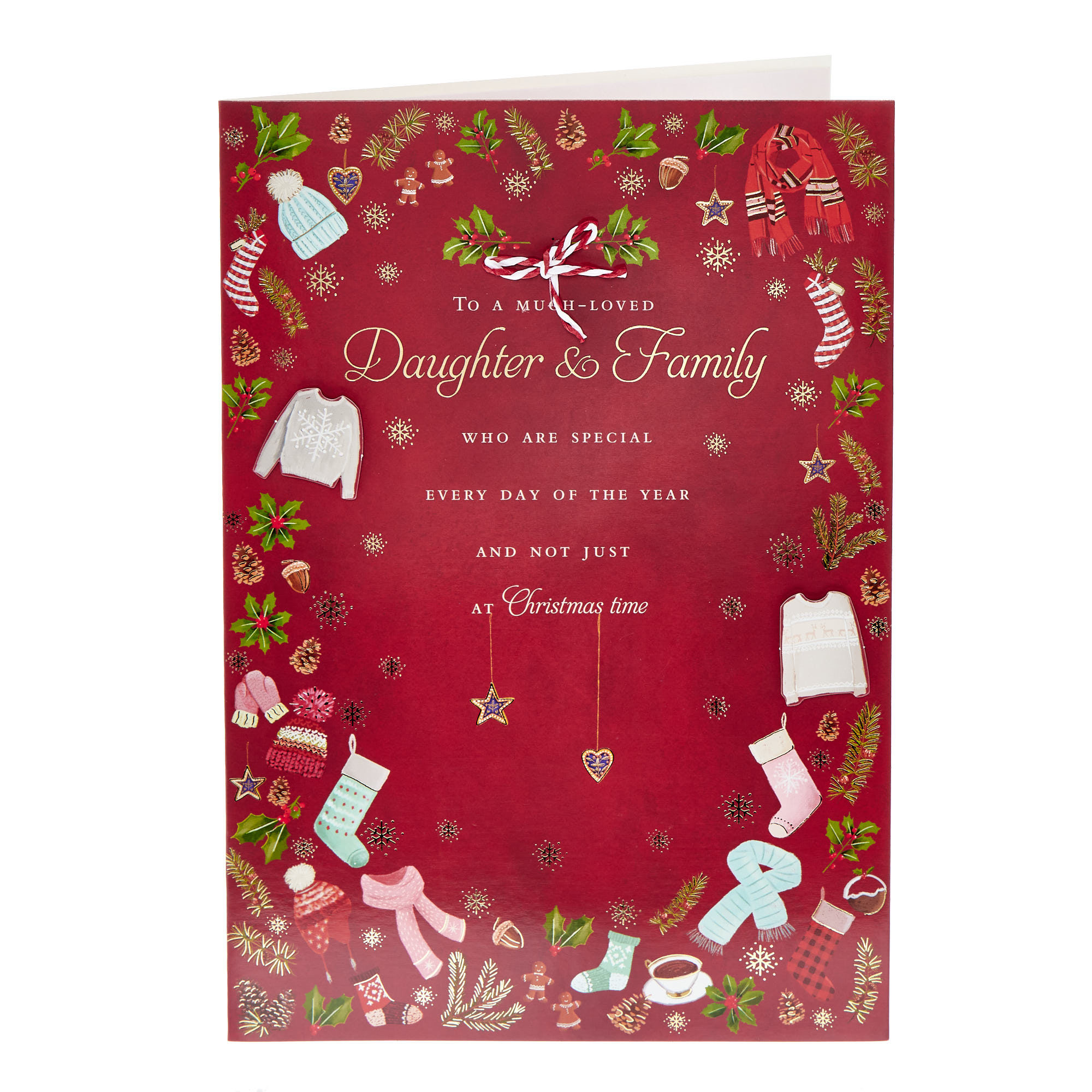 Daughter & Family Who Are Special Christmas Card