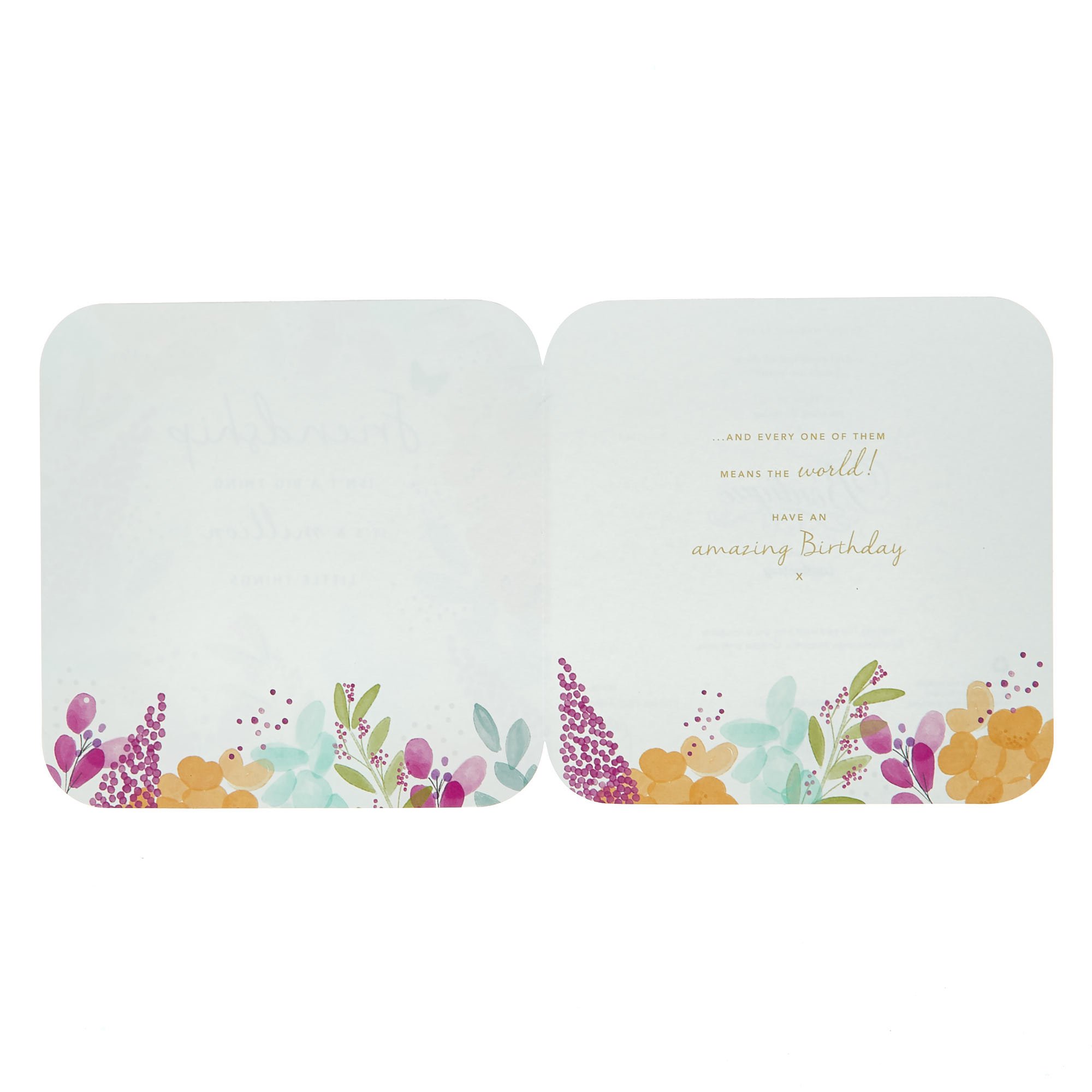 Boutique Birthday Card - Friendship Is A Million Little Things