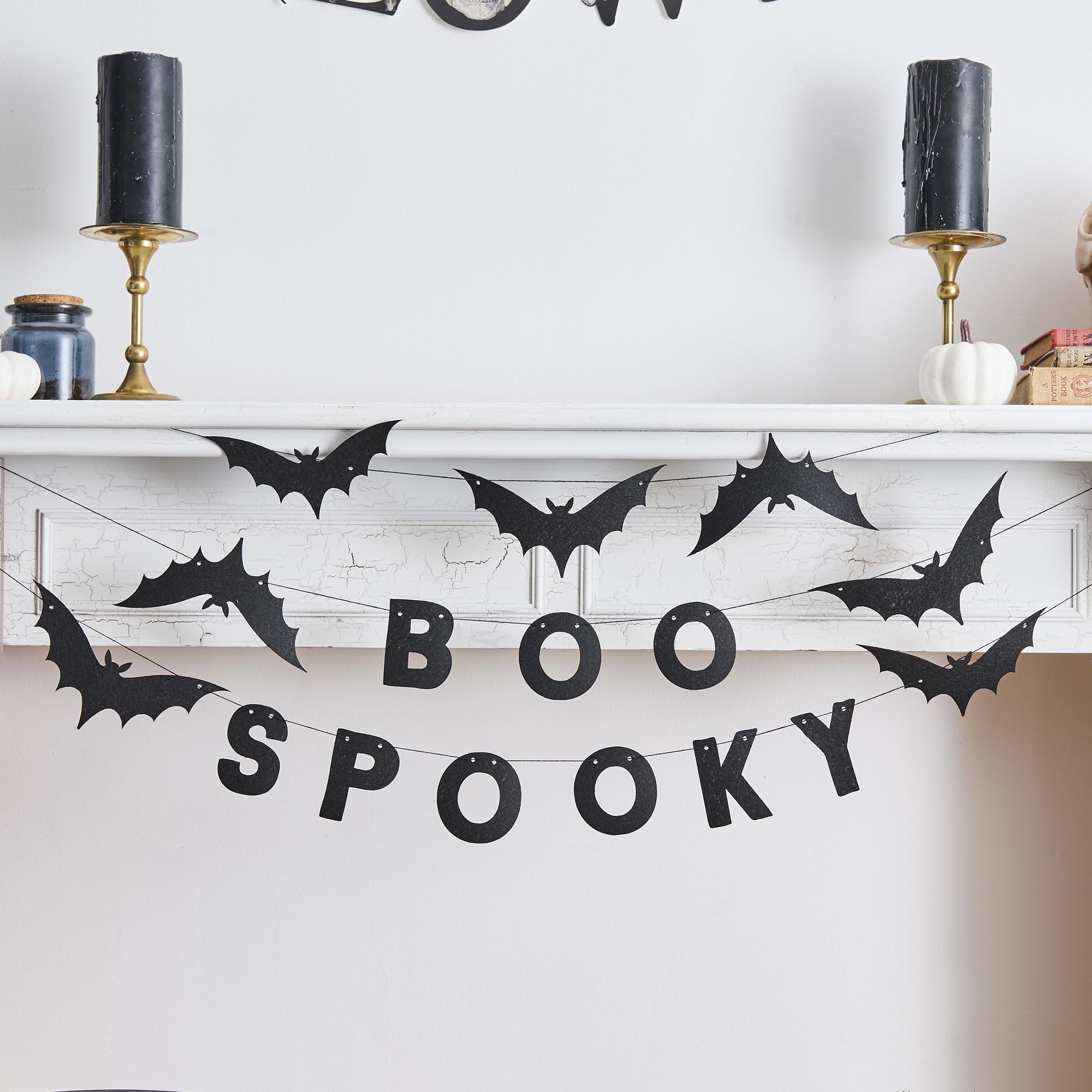 Spooky Boo Bat Felt Garland