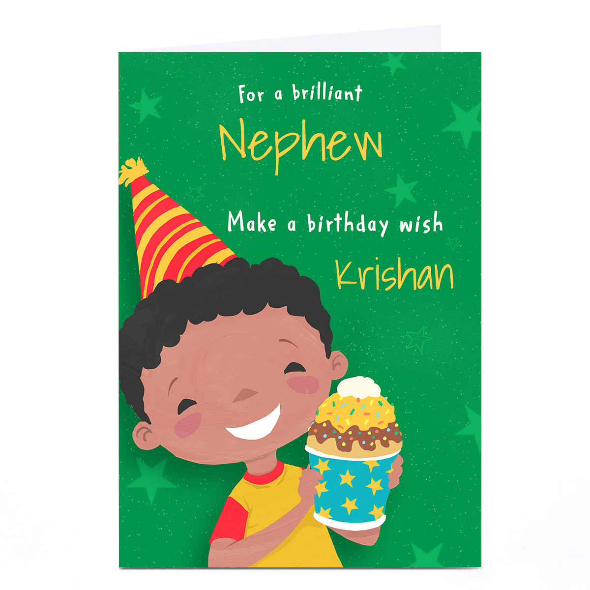 Personalised Birthday Card - Boy With Ice Cream