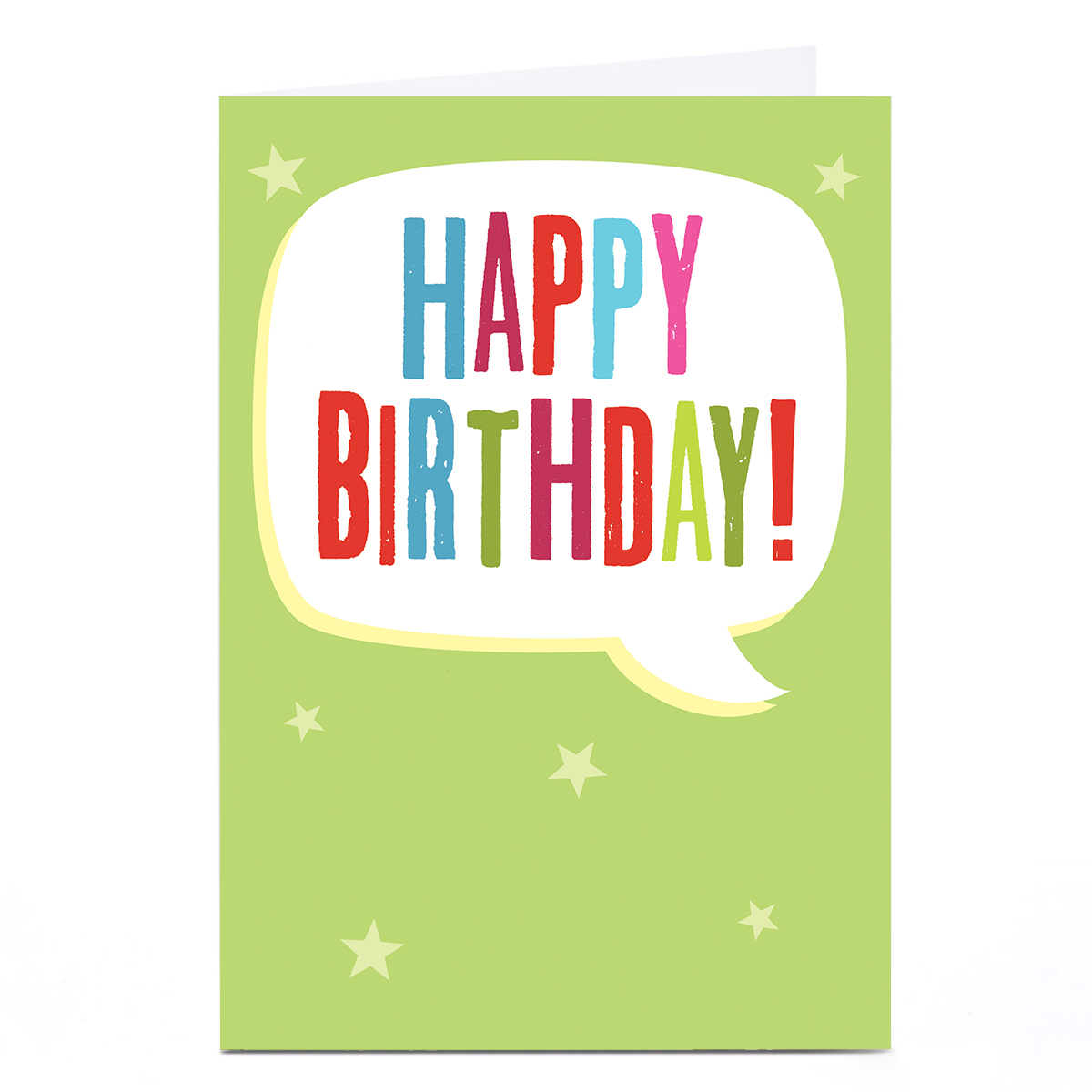Birthday Card - Happy Birthday Speech Bubble