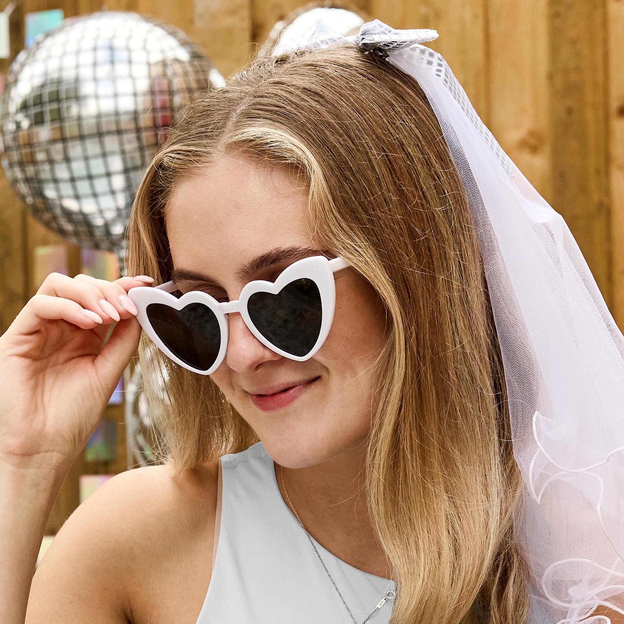 White Heart Sunglasses