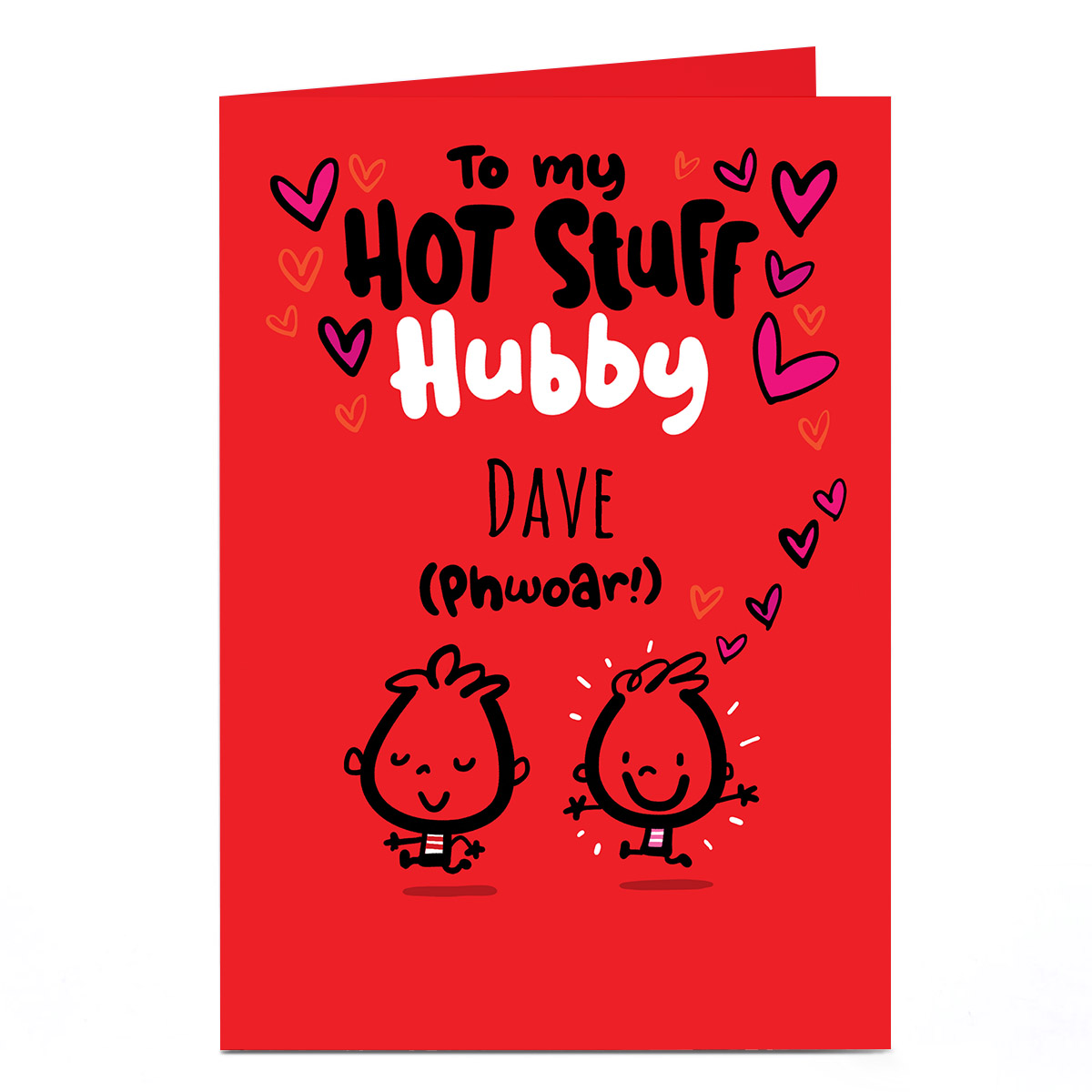 Personalised Fruitloops Valentine's Day Card - Hot Stuff Hubby