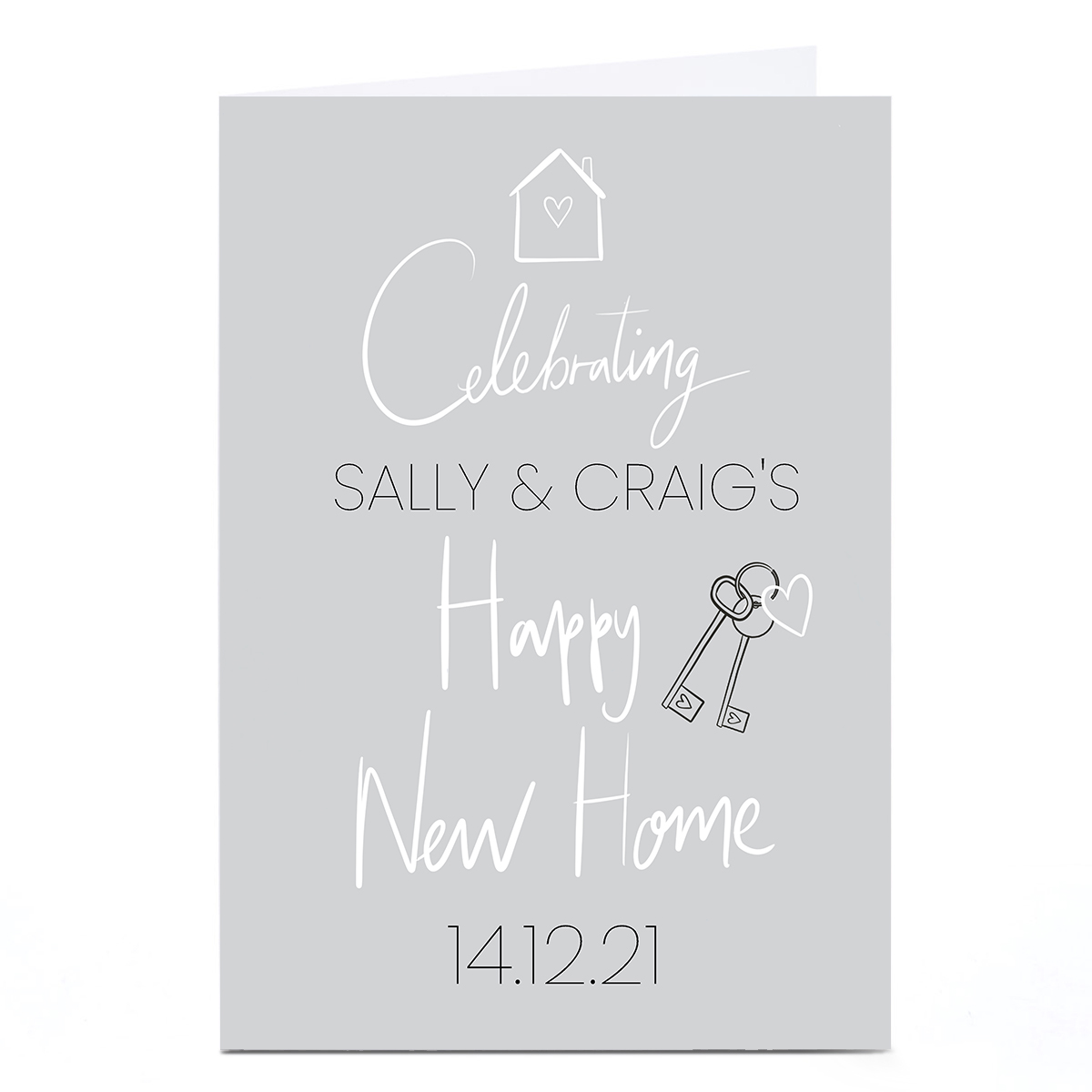 Personalised New Home Card - Celebrating Keys