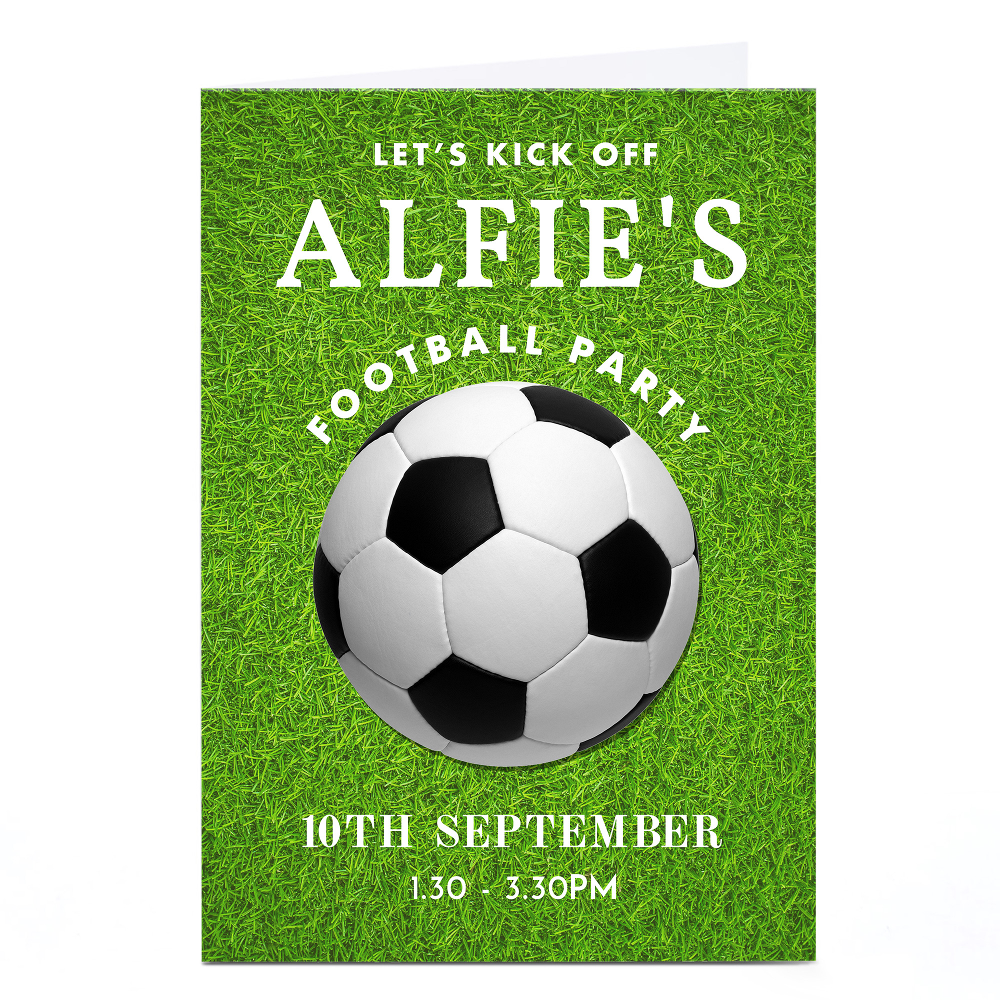 Buy Personalised Party Invitation Football Party For Gbp 1 79 4 99 Card Factory Uk