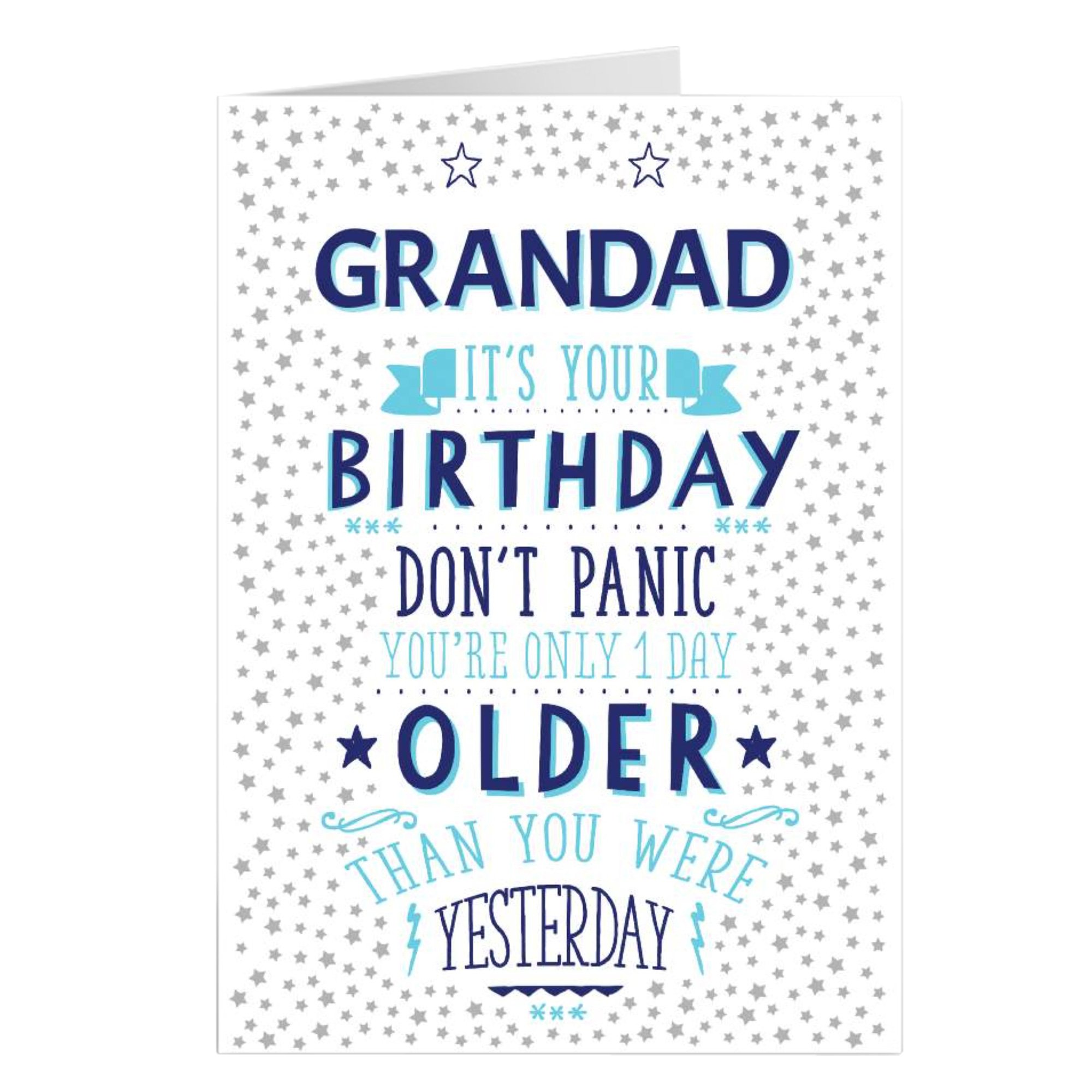 Personalised Birthday Card - One Day Older, Grandad