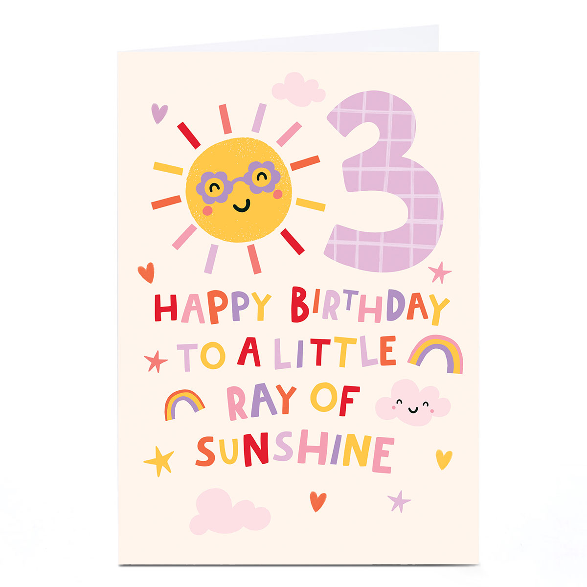 3rd Birthday Card - To A Little Ray Of Sunshine