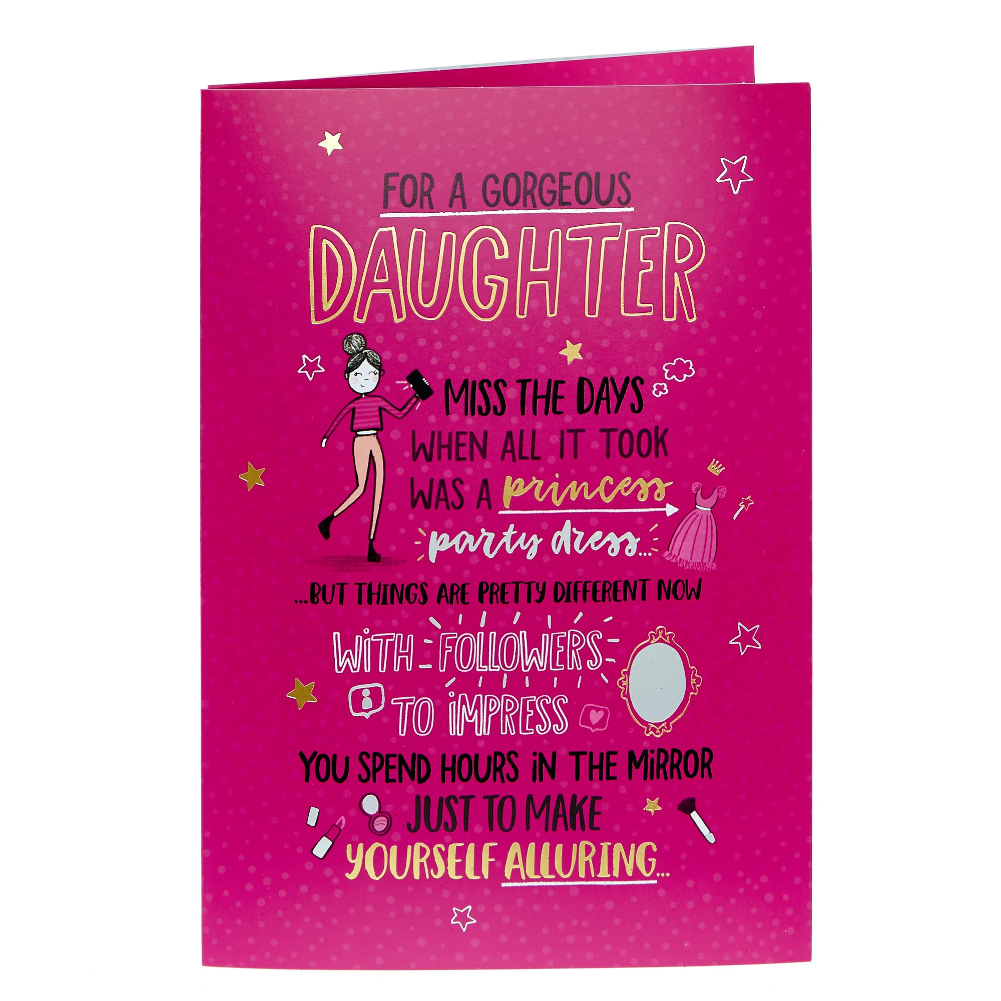 Birthday Card - For A Gorgeous Daughter 