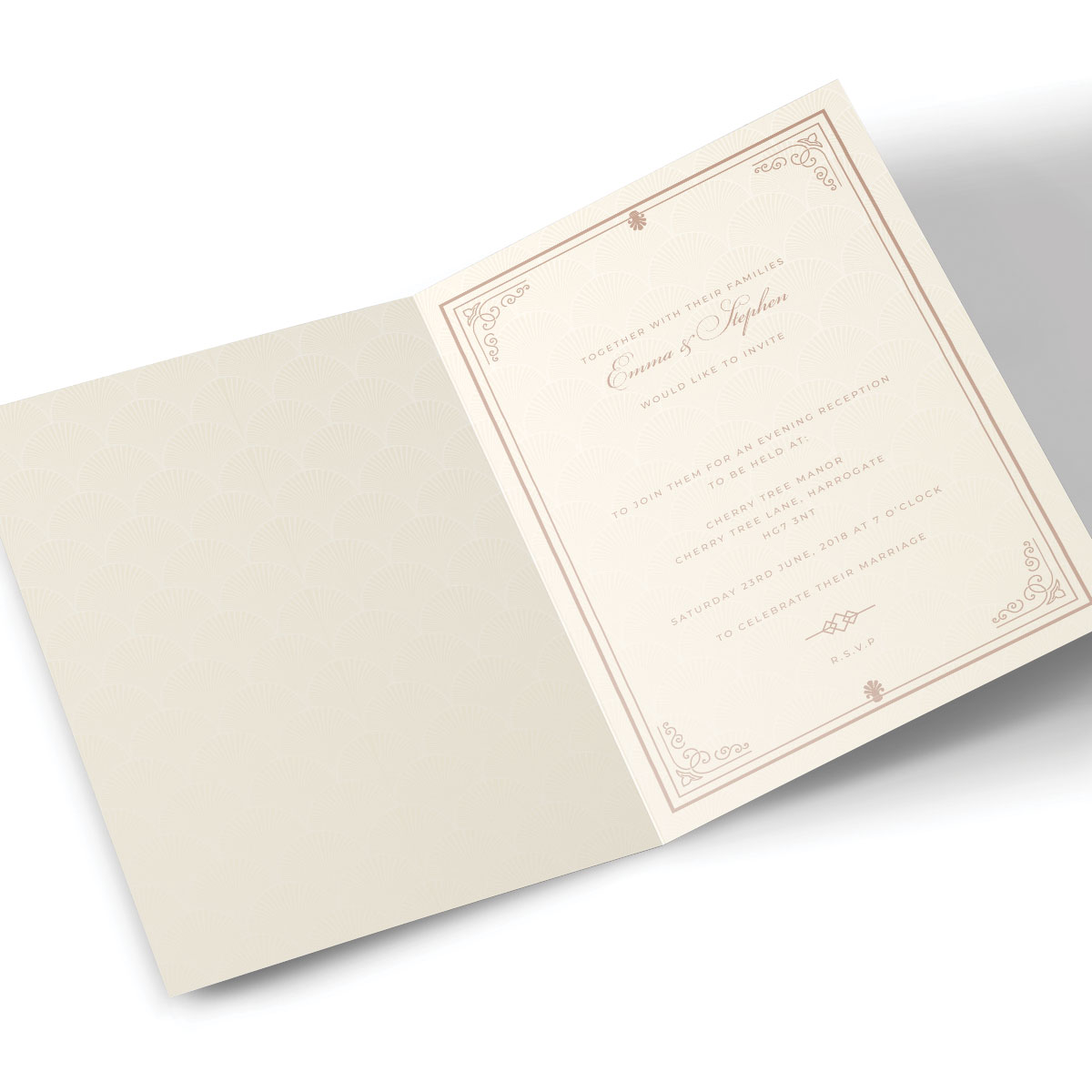 Personalised Evening Reception Invitation - Traditional