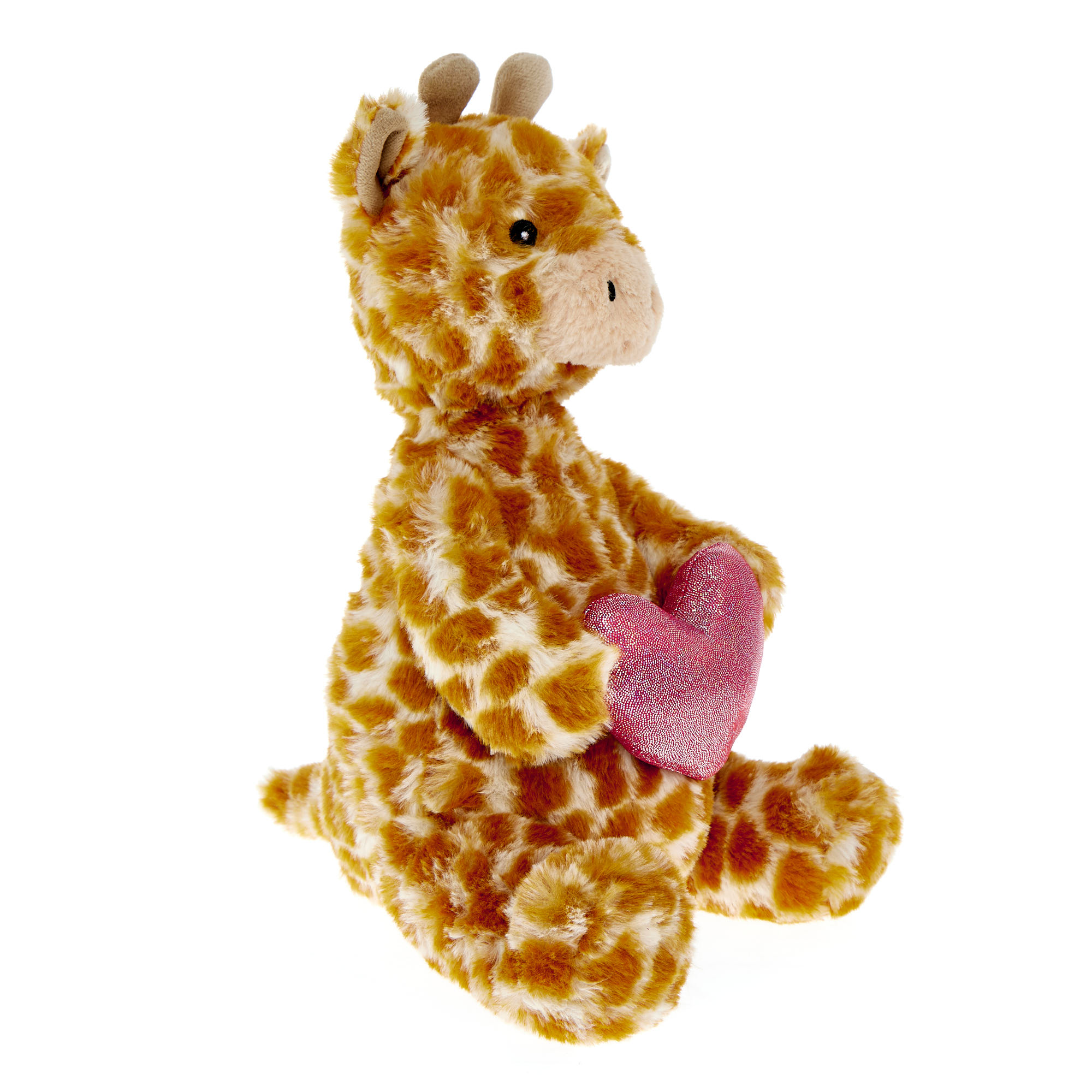 Large Giraffe With Heart Soft Toy