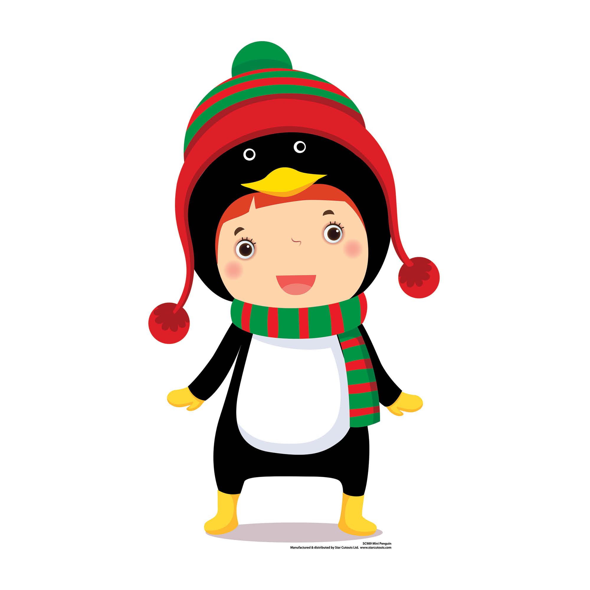 Mini Christmas Penguin Costume Cardboard Cutout 