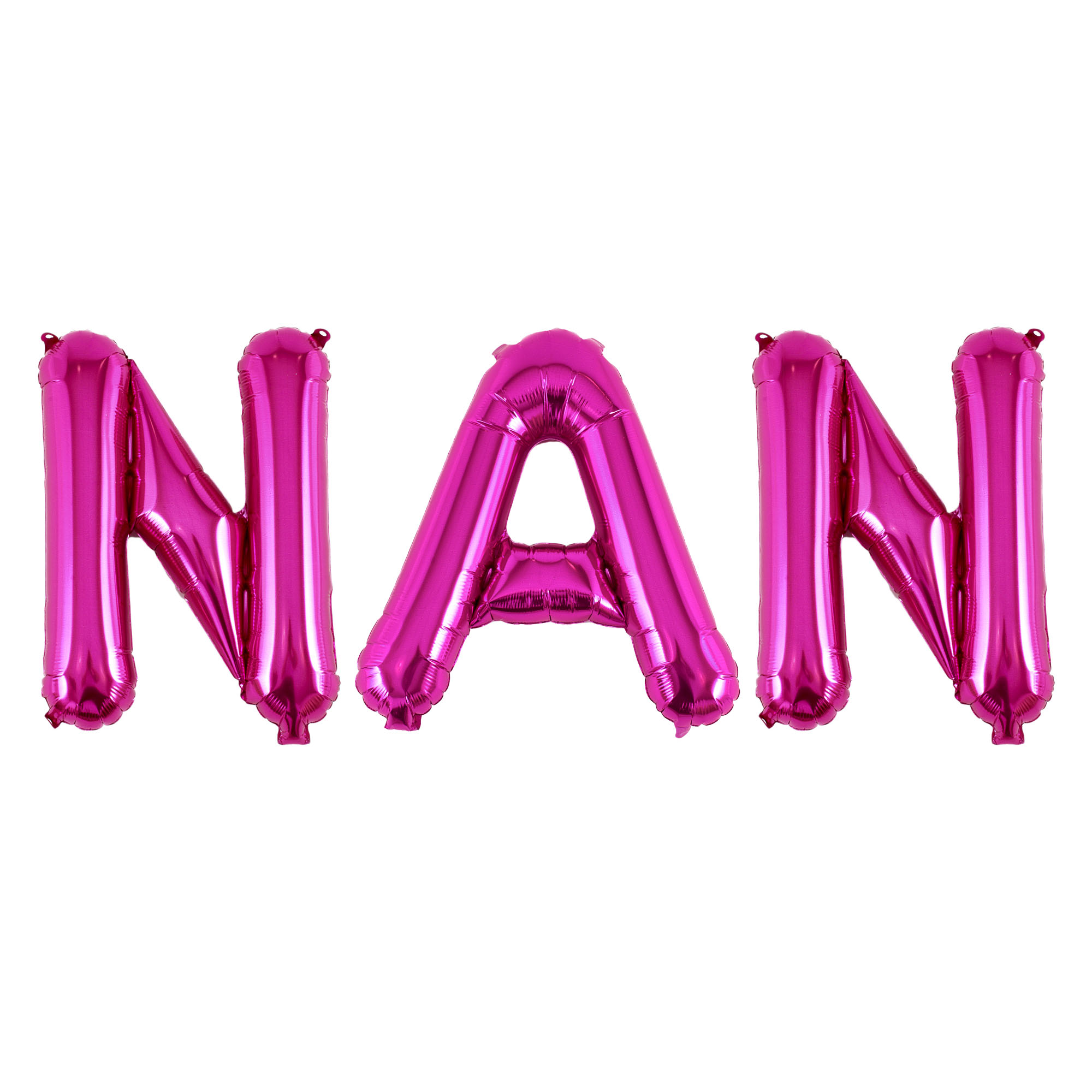 Pink Air-Inflated Letter Balloon Bundle - Nan