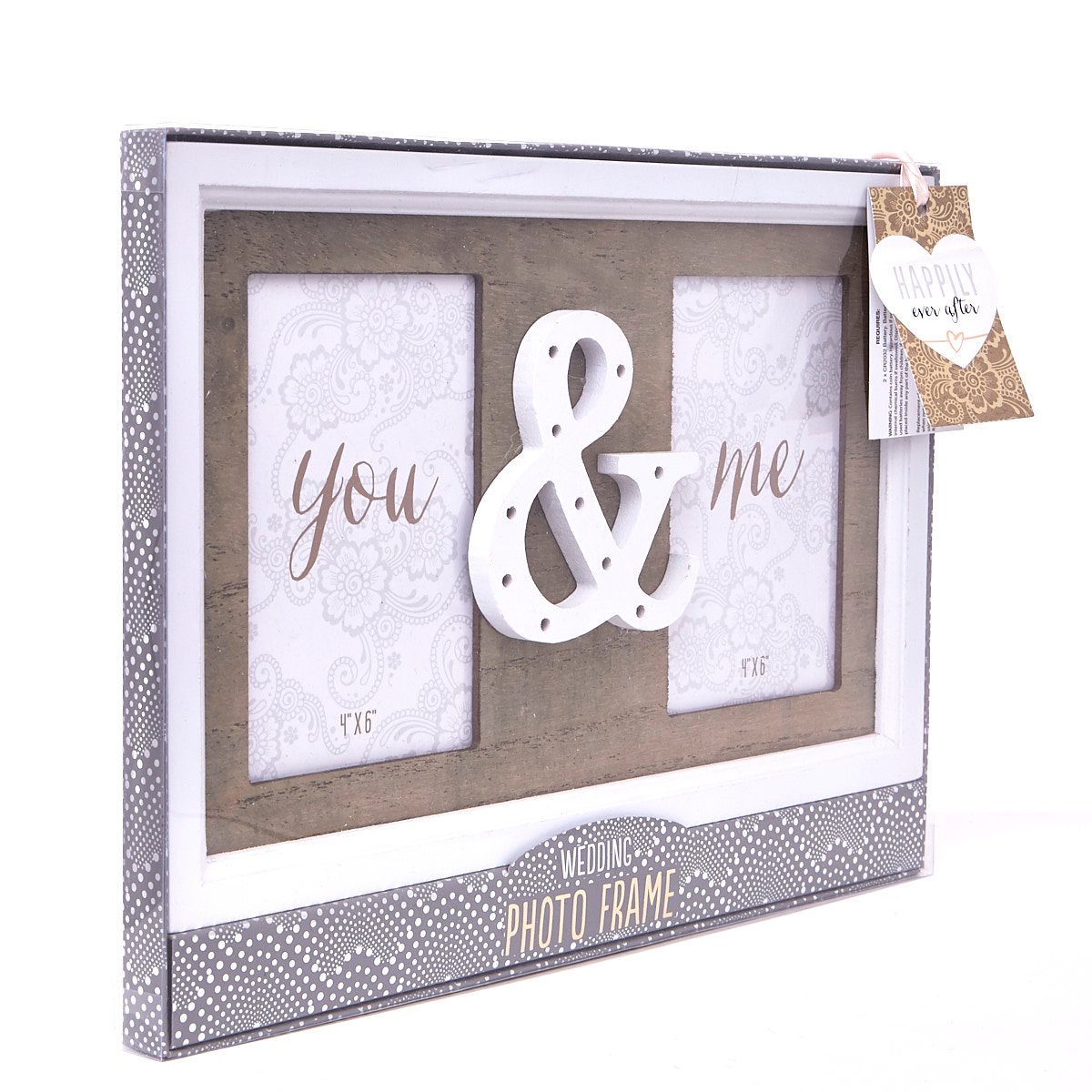 Wooden Light Up You & Me Photo Frame