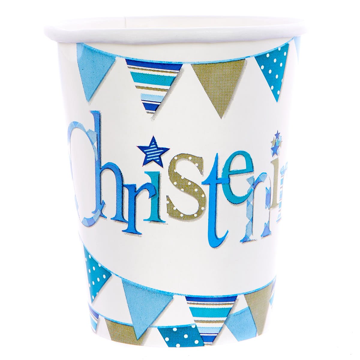 Blue Christening Party Tableware & Decoration Bundle - 16 Guests