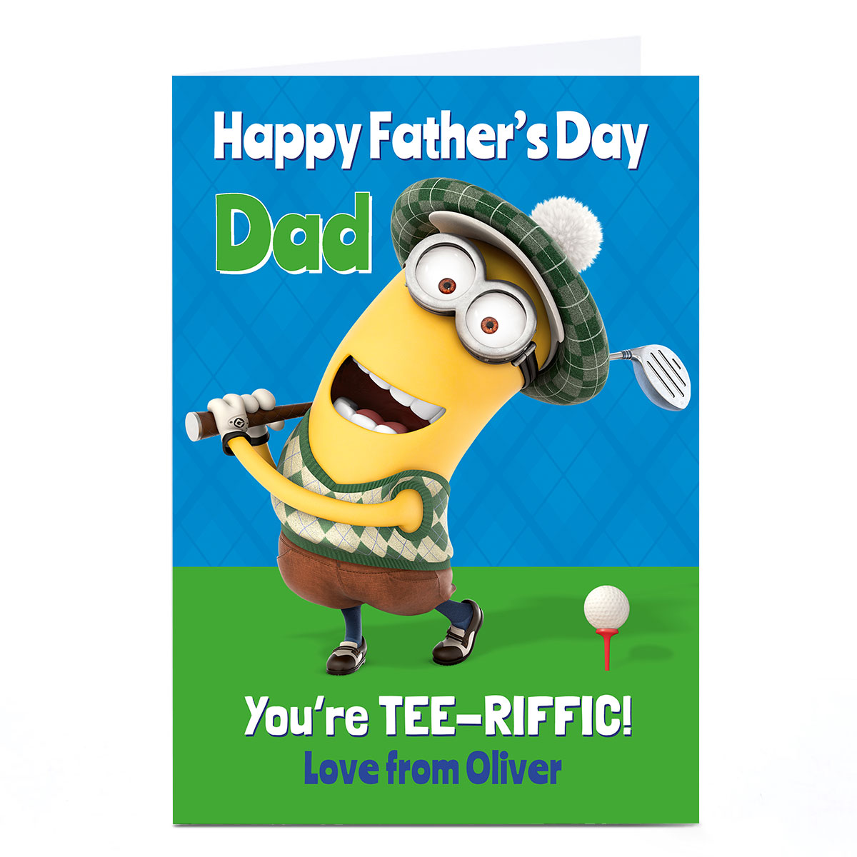 Personalised Minions Father's Day Card - Tee-Riffic Dad