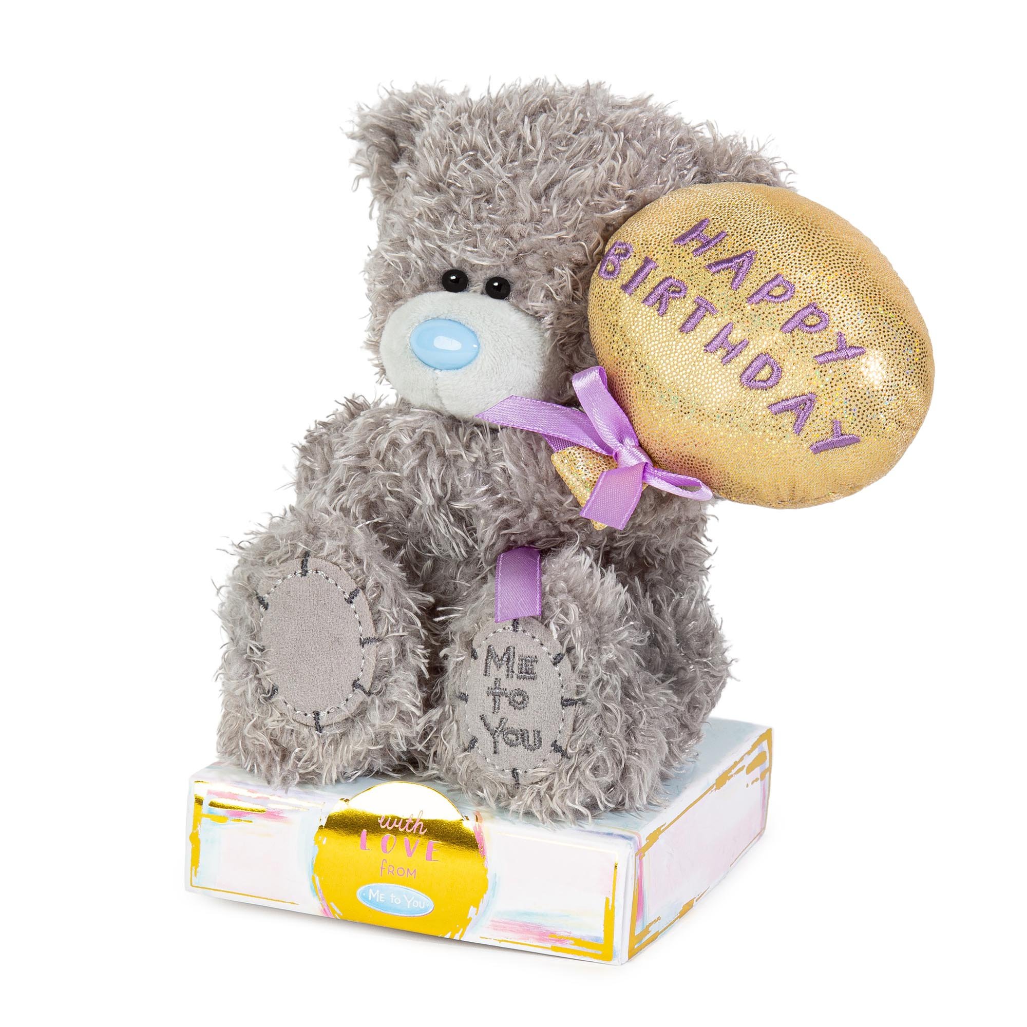Me to You Tatty Teddy Happy Birthday Bear Holding Balloon