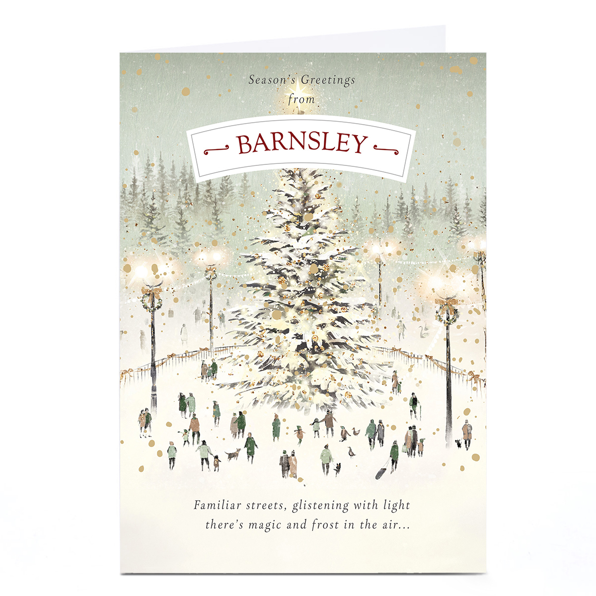 Personalised Christmas Card - Season's Greetings From Town