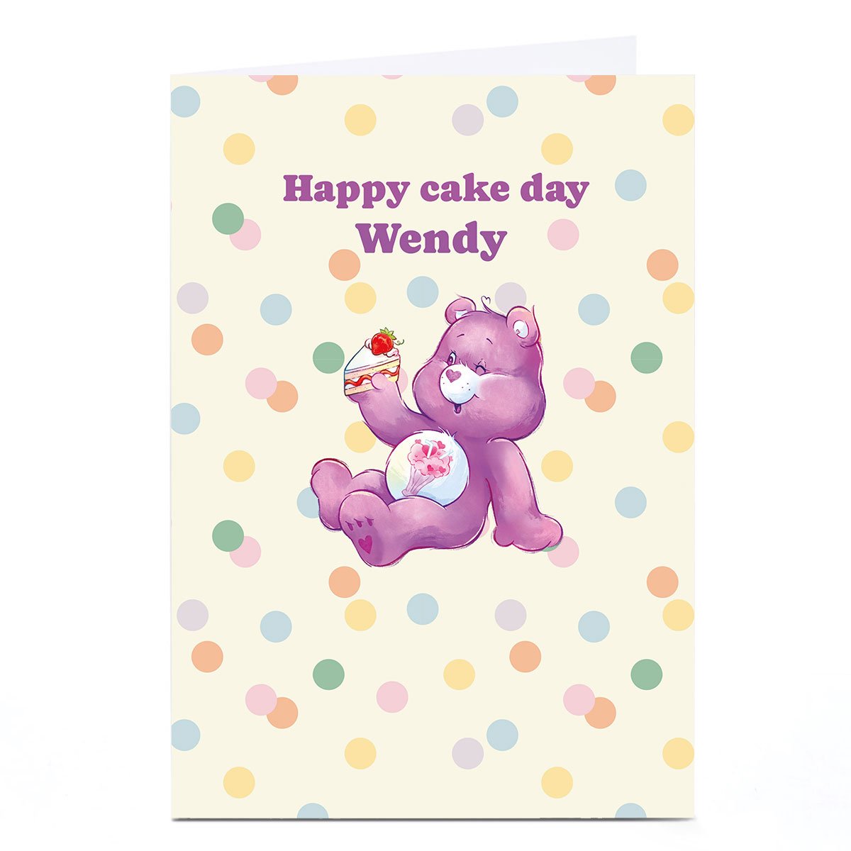 Personalised Birthday Card - Care Bears with Name