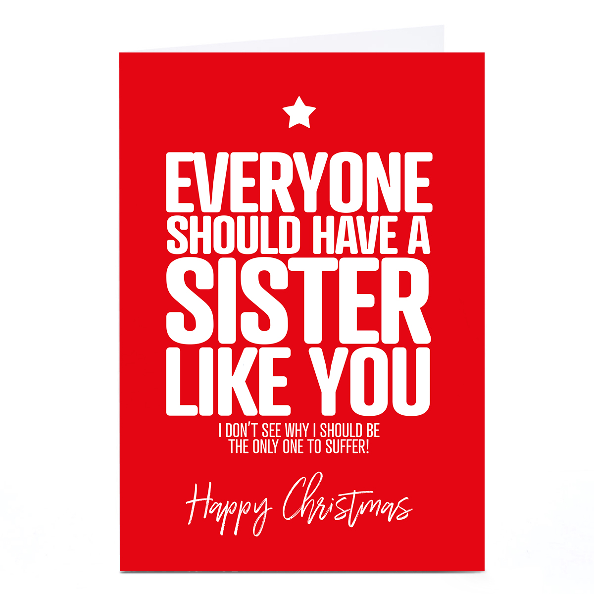 Personalised Punk Christmas Card - Sister Like You