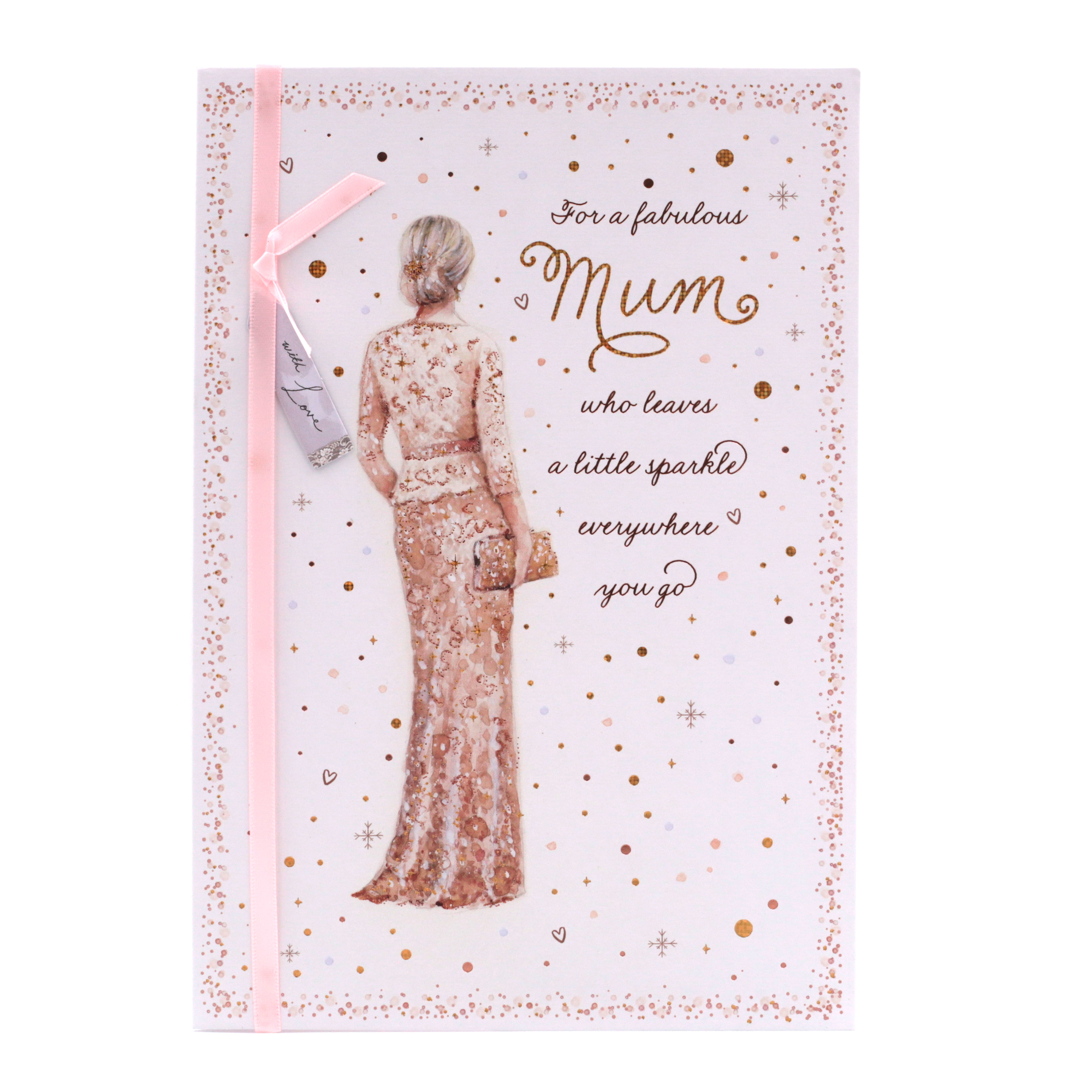 Christmas Card - Fabulous Mum, Classic Evening Dress