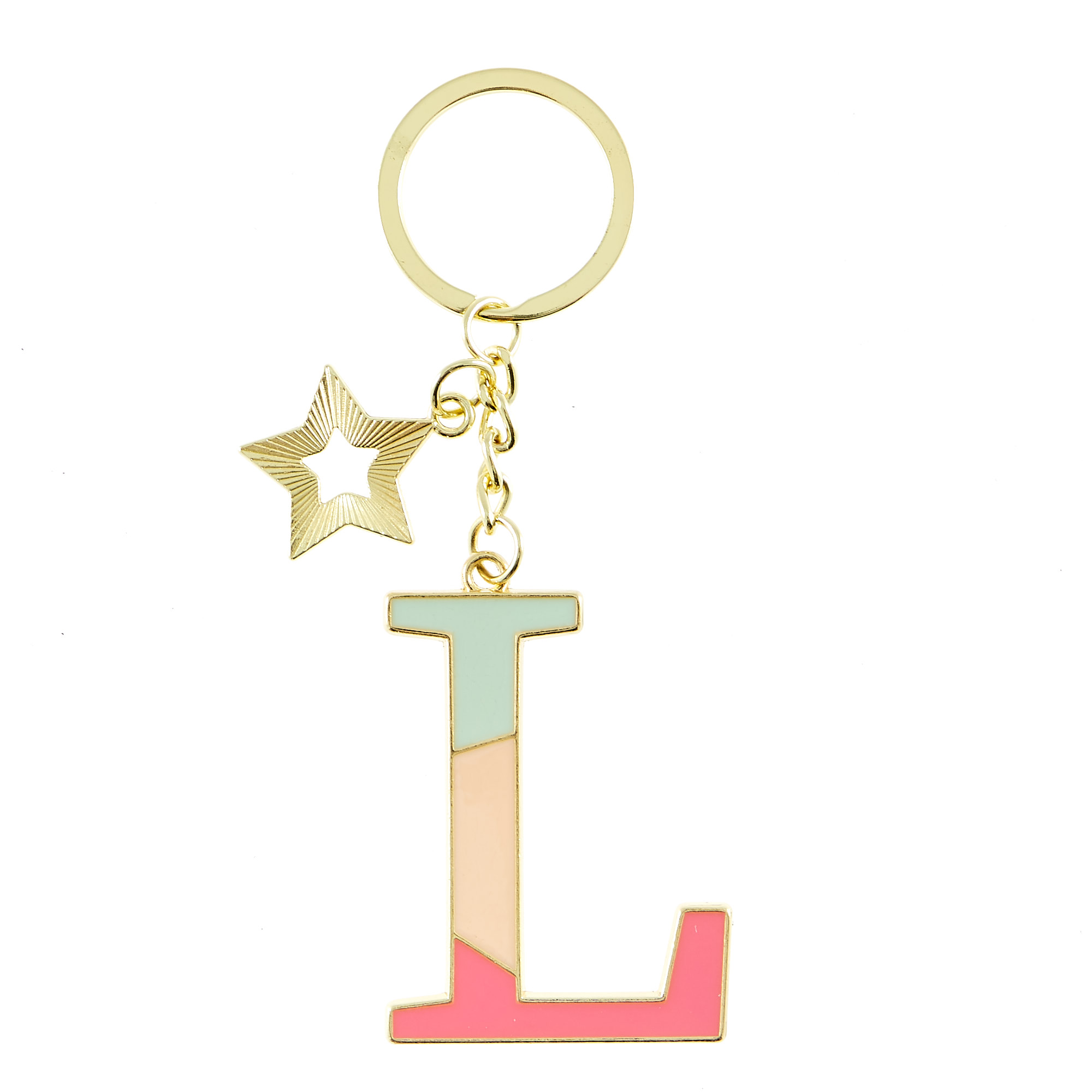 Letter L Alphabet Keyring