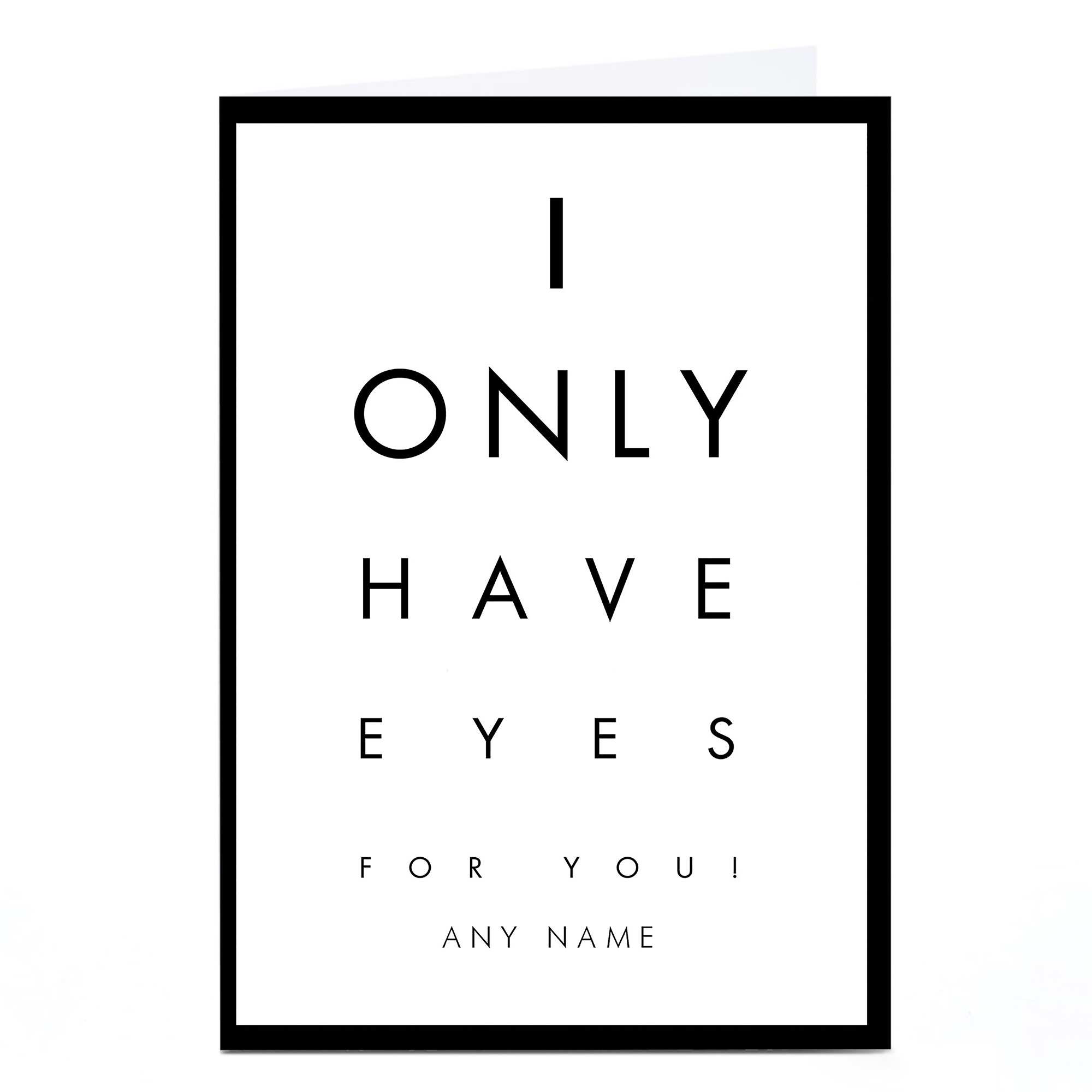 Personalised Card - Optician's Chart