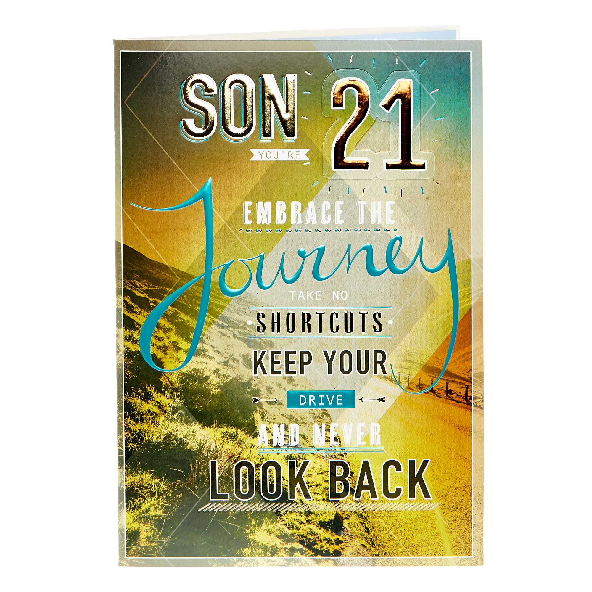 21st Birthday Card - Son, Embrace The Journey...