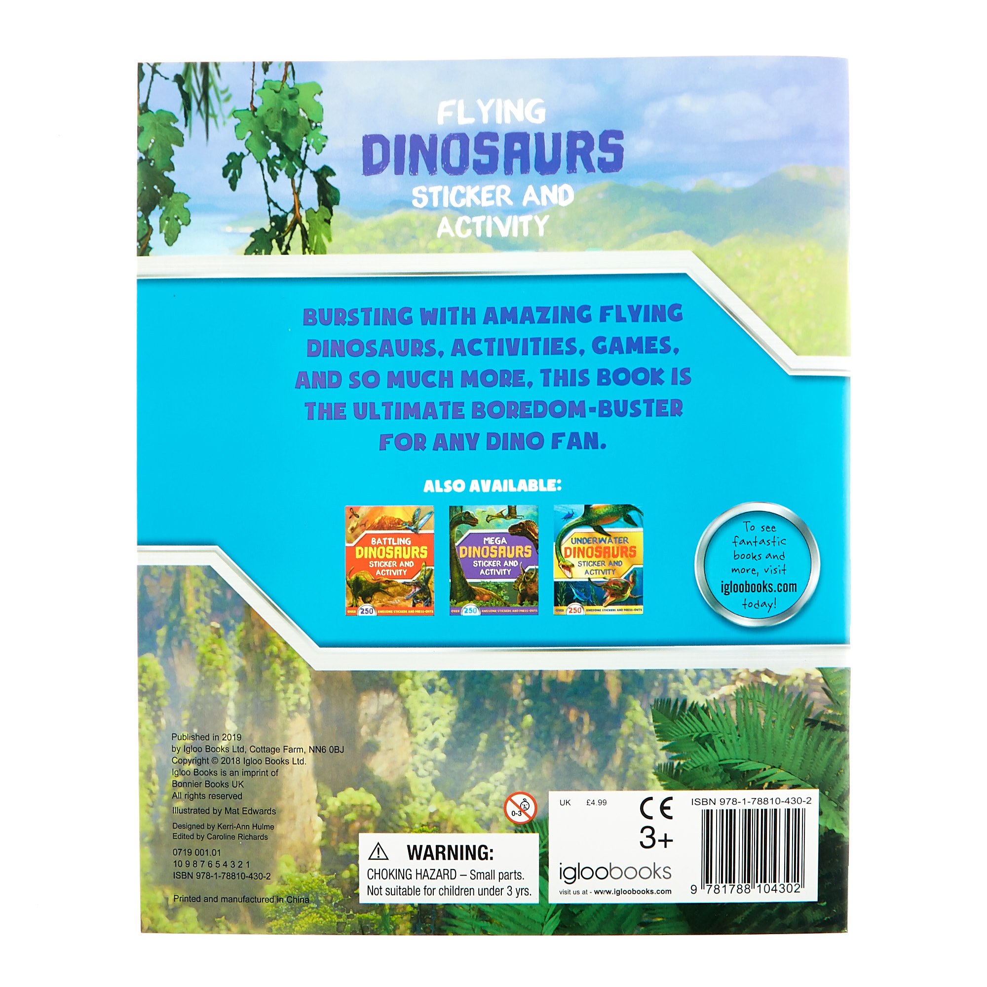 Dinosaurs Sticker & Activity Books - Set Of 3