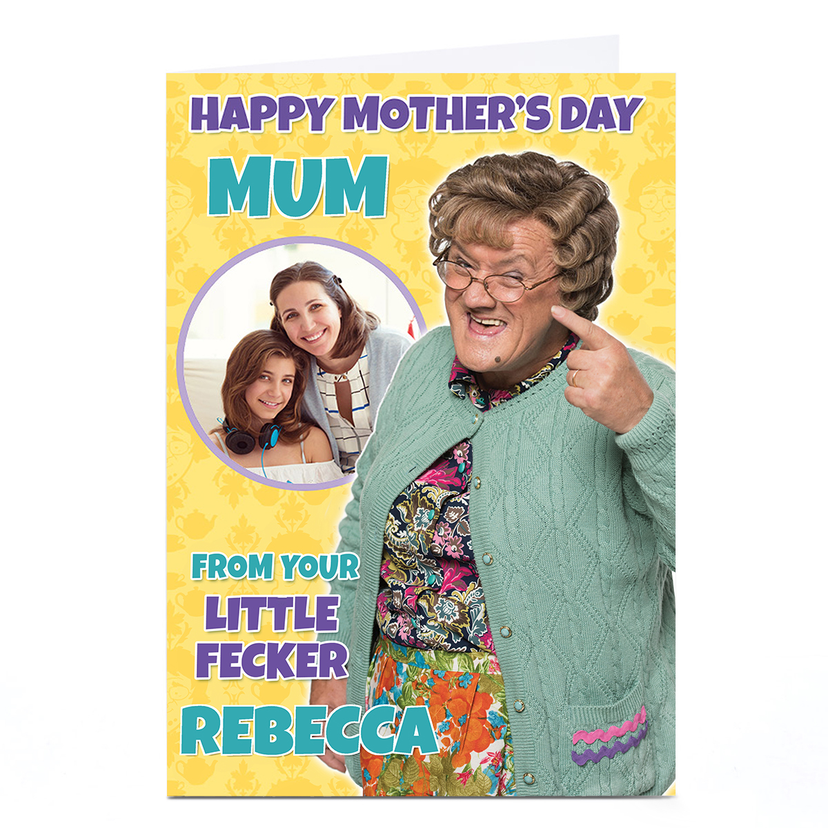 Photo Mrs. Brown's Boys Mother's Day Photo Card - Little Fecker