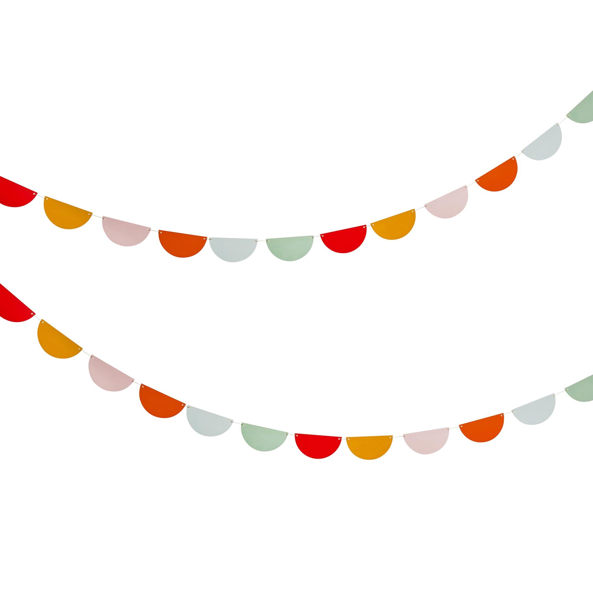 Rainbow Scallop Card Garland