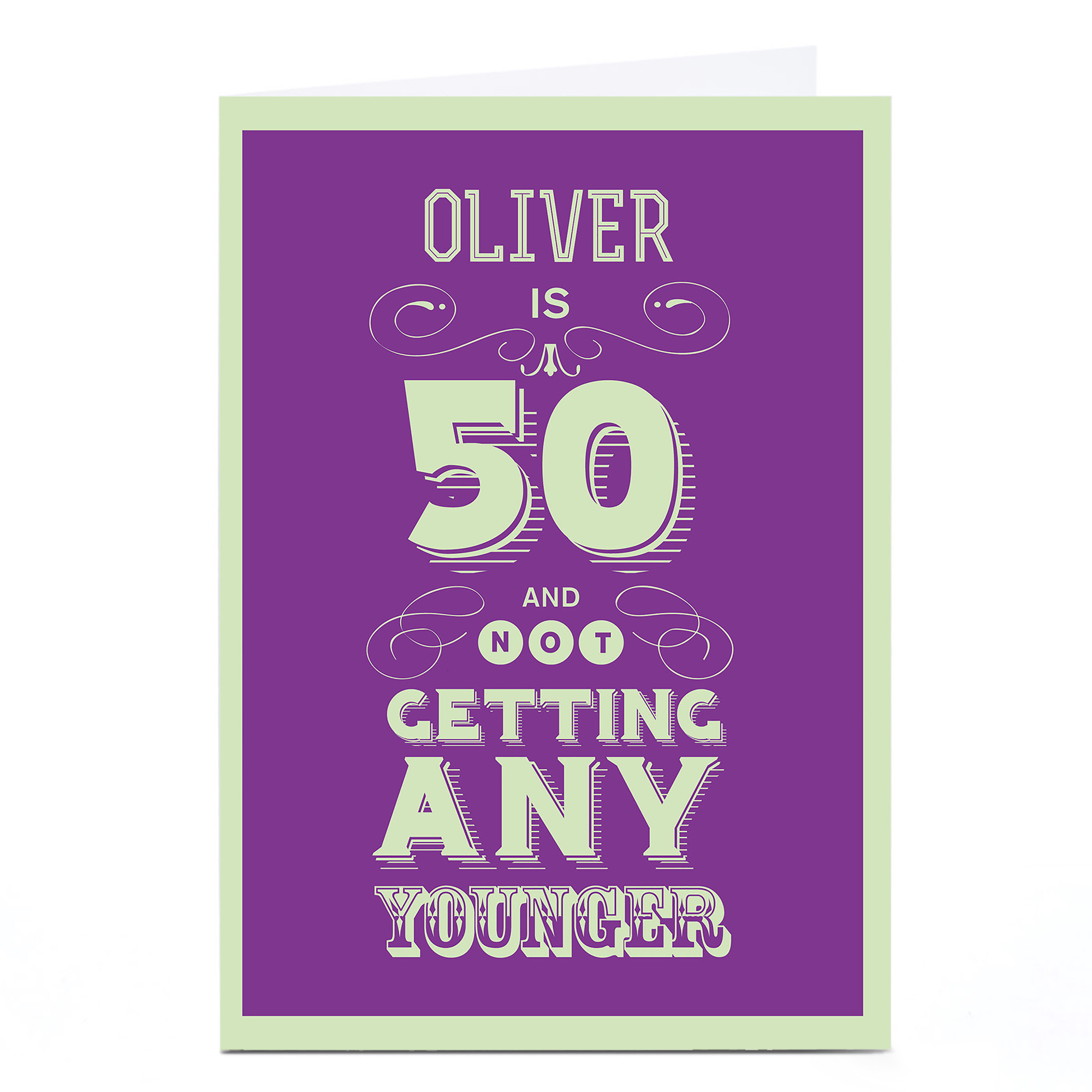 Personalised 50th Birthday Card - Not Getting Any Younger