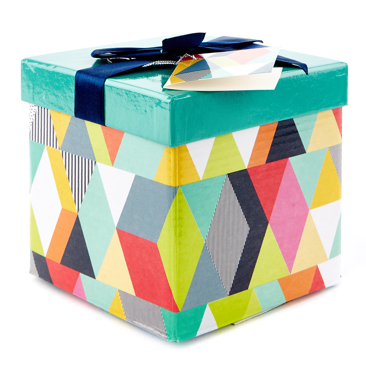 Small Flat-Pack Gift Box - Geometric Pattern