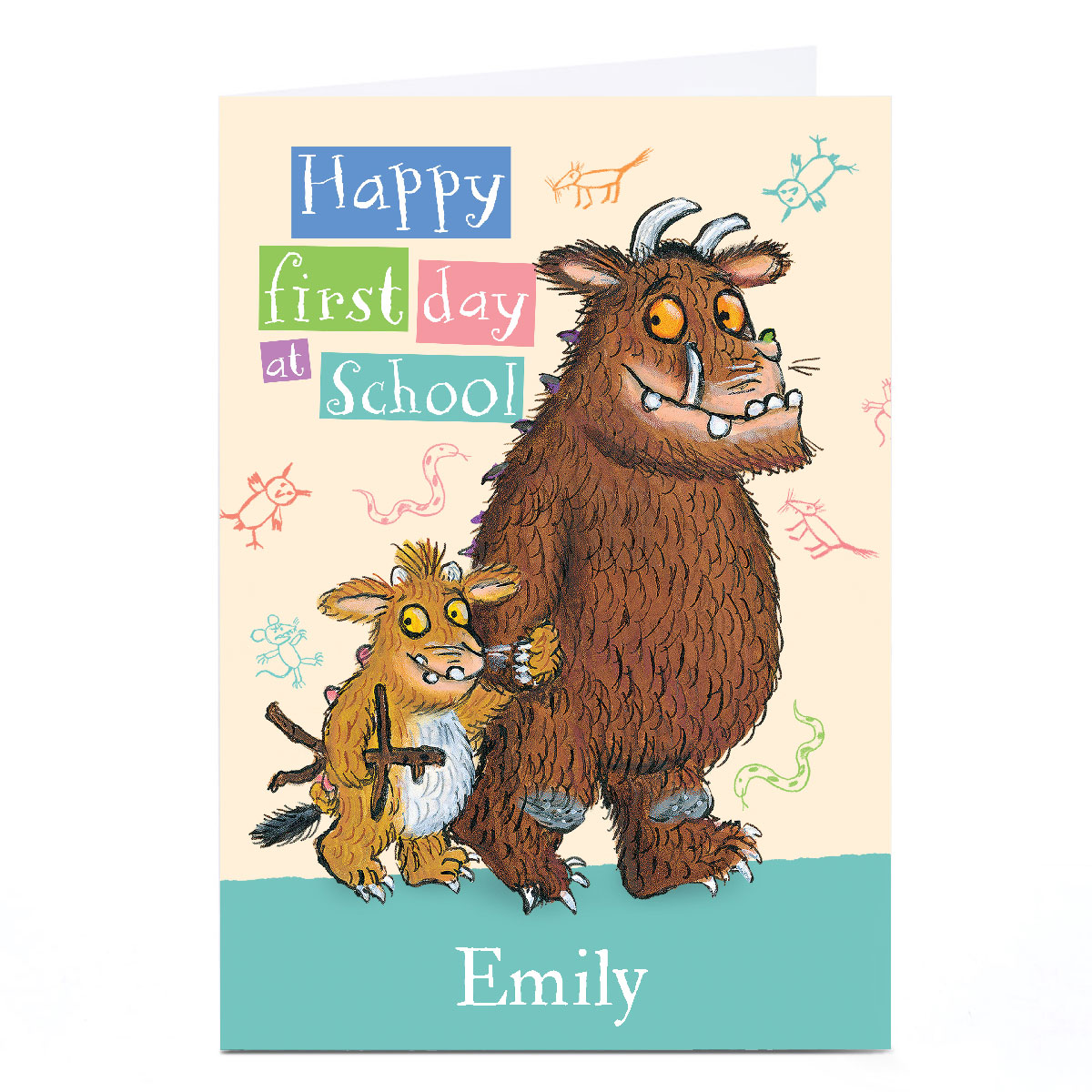 Personalised The Gruffalo's Child Card - Happy First Day at School
