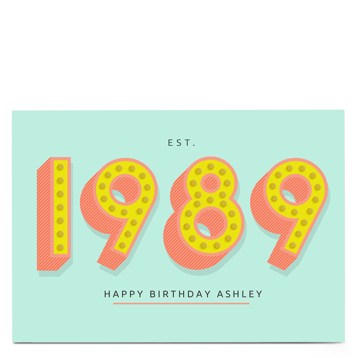 Personalised Birthday Card - Est. Any Year