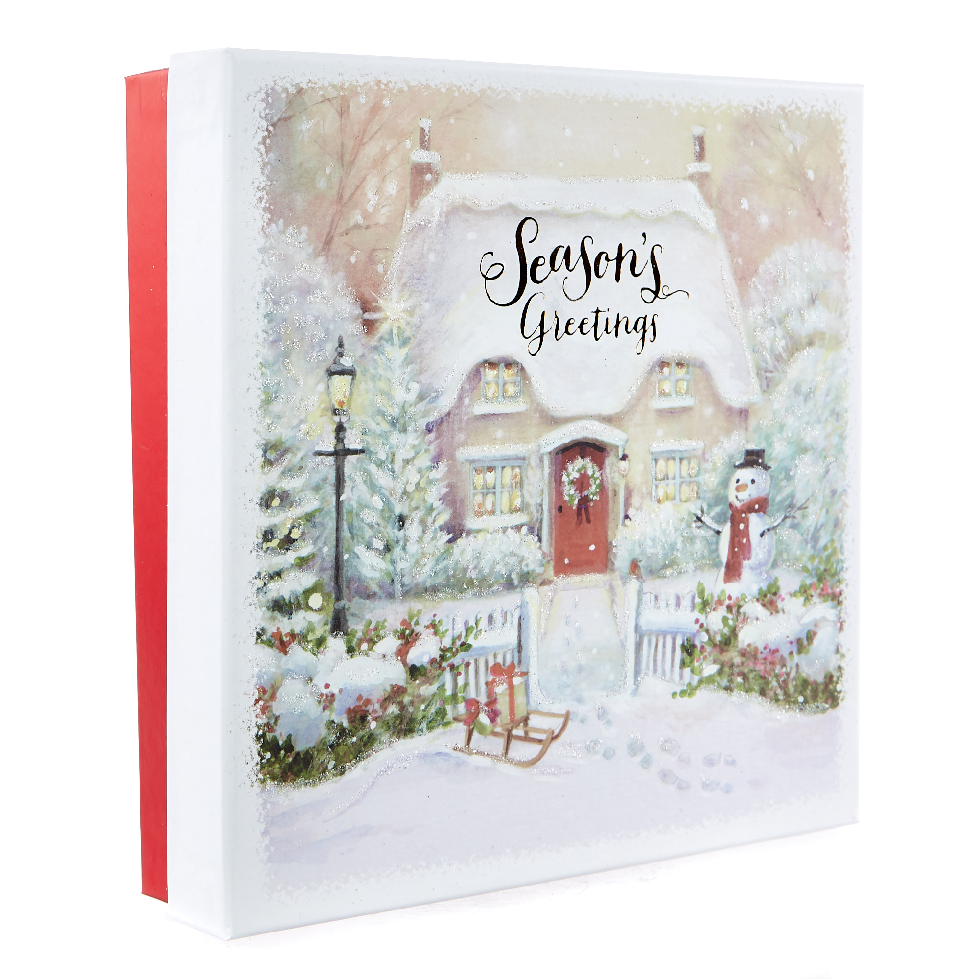 Deluxe Square Boxed Christmas Cards - White Christmas Pack Of 12