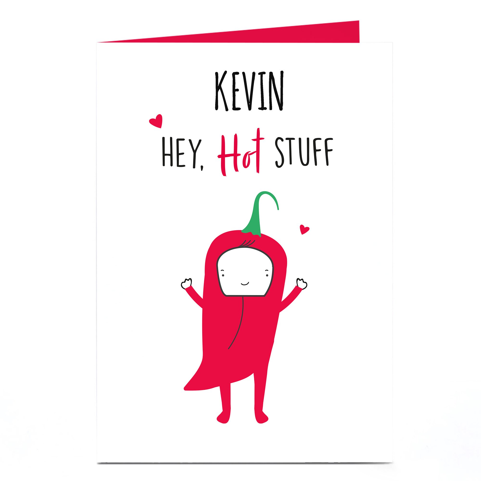 Personalised Valentine's Card - Hey Hot Stuff