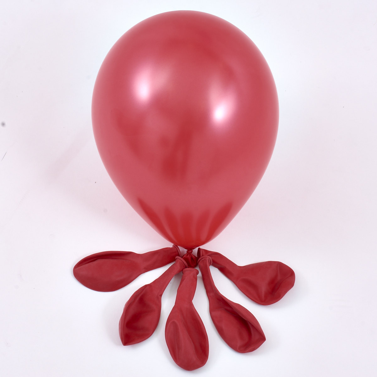 Metallic Red Air-fill Latex Balloons - Pack Of 6