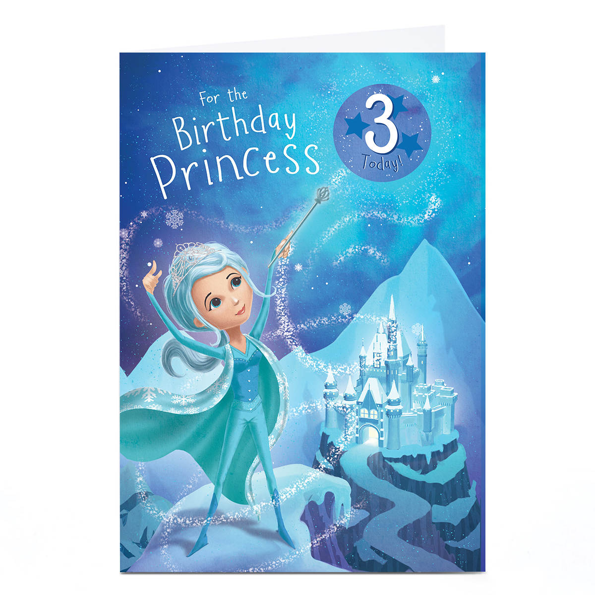 3rd Birthday Card - Birthday Snow Princess