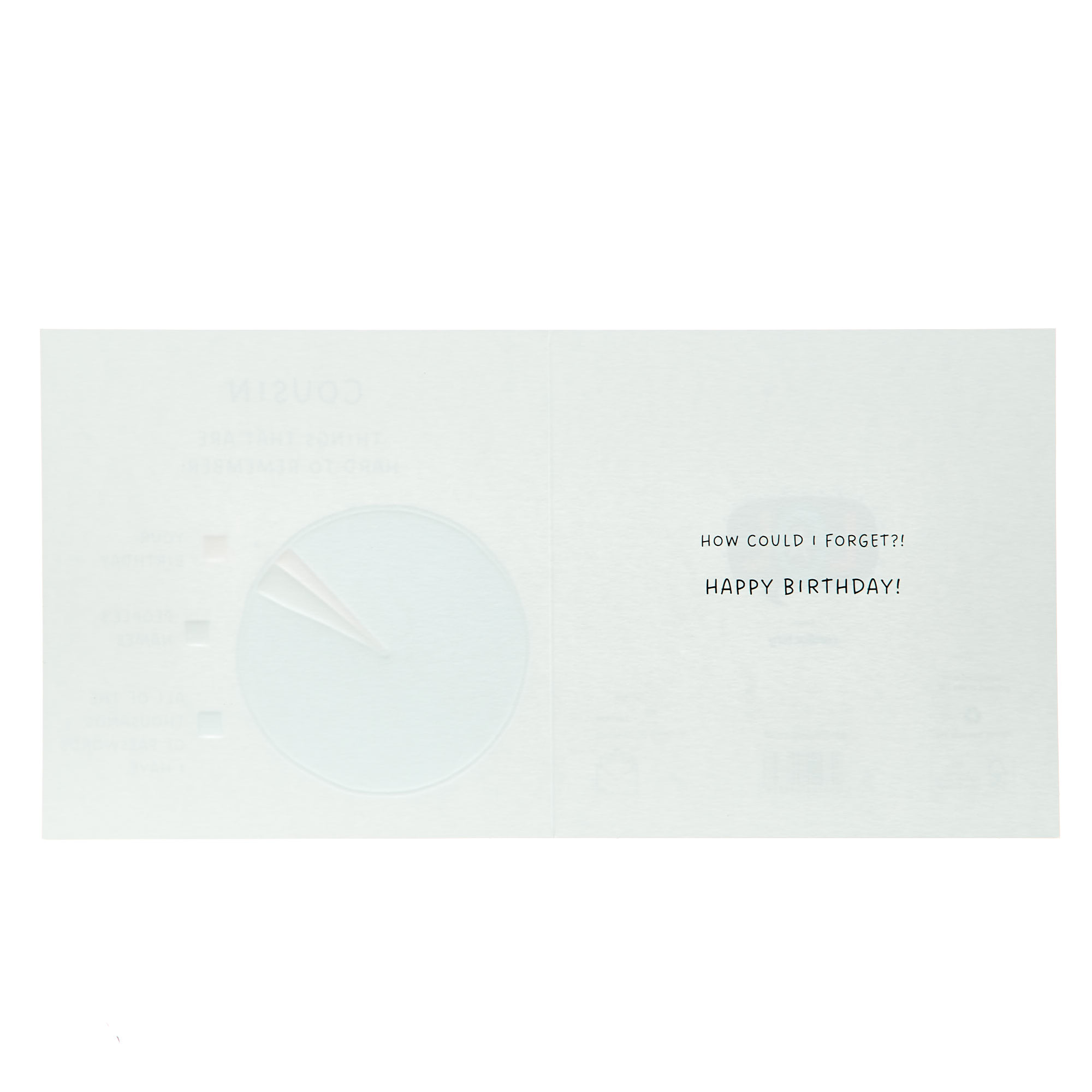 Cousin Venn Diagram Birthday Card