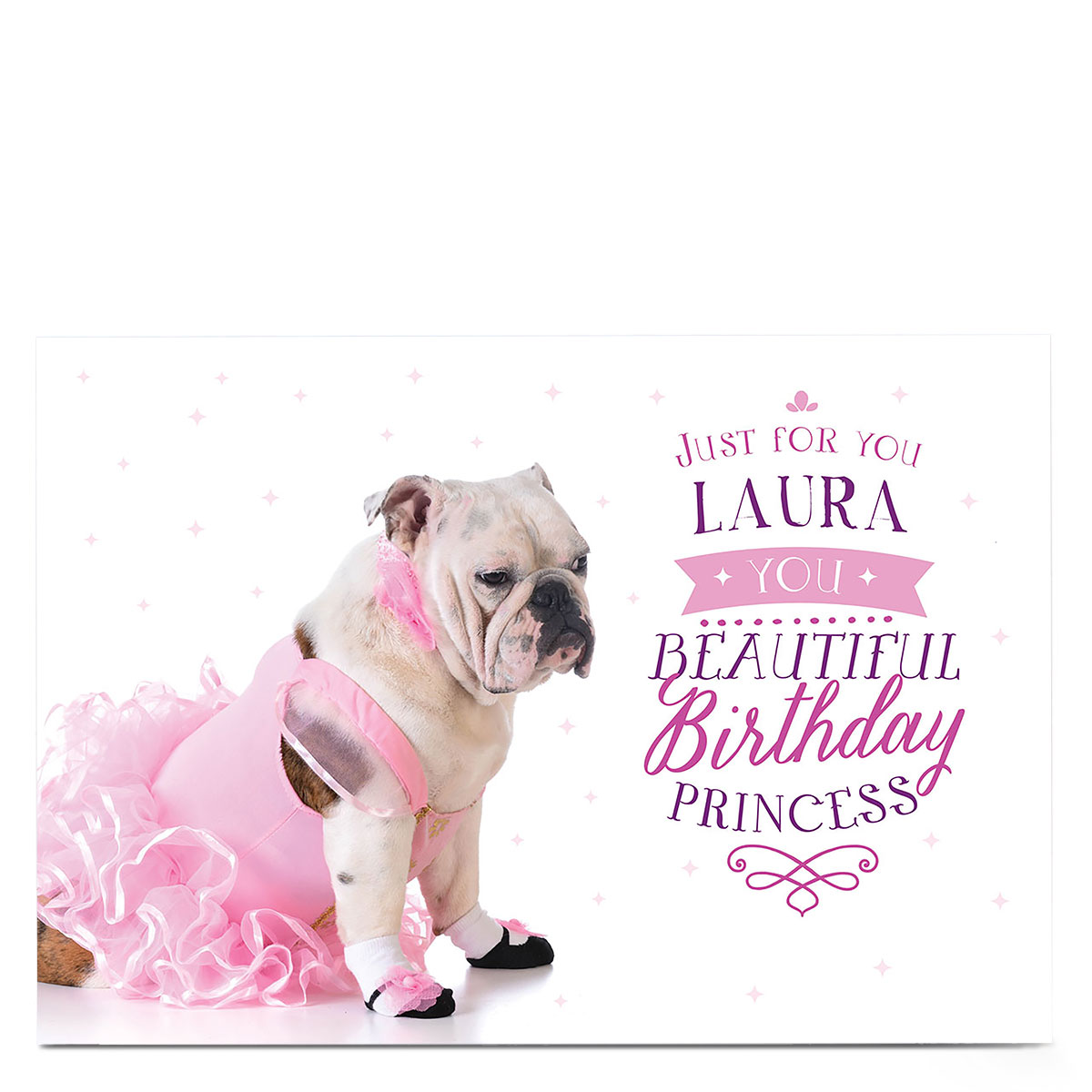 Personalised Birthday Card - Dog In A Tutu