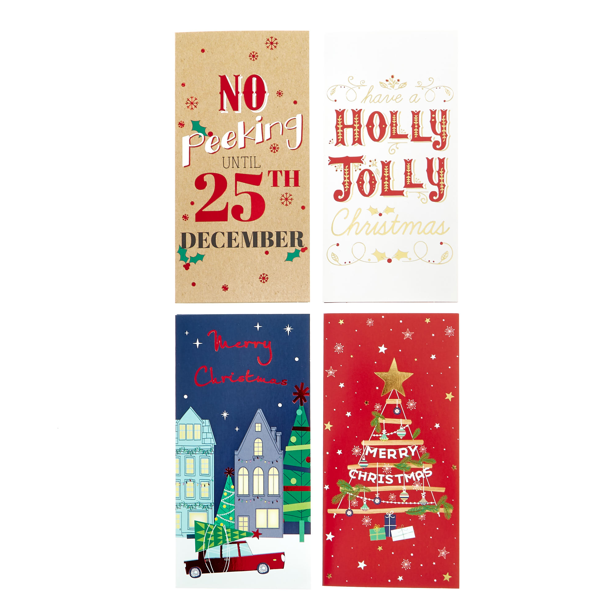 Contemporary Christmas Money Wallets - Pack of 4