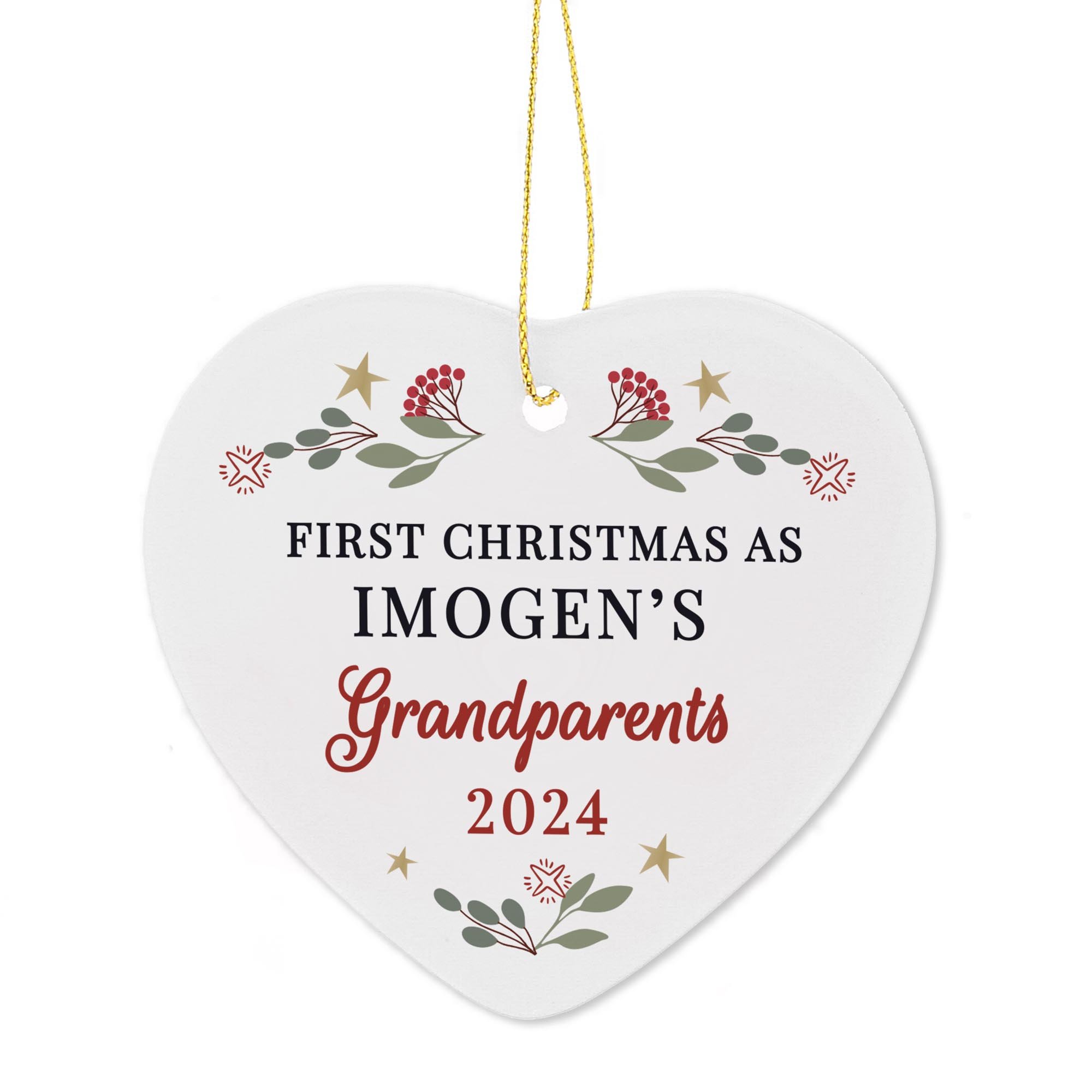 Image of Personalised First Christmas As Grandparents Tree Decoration | Christmas Gifts
