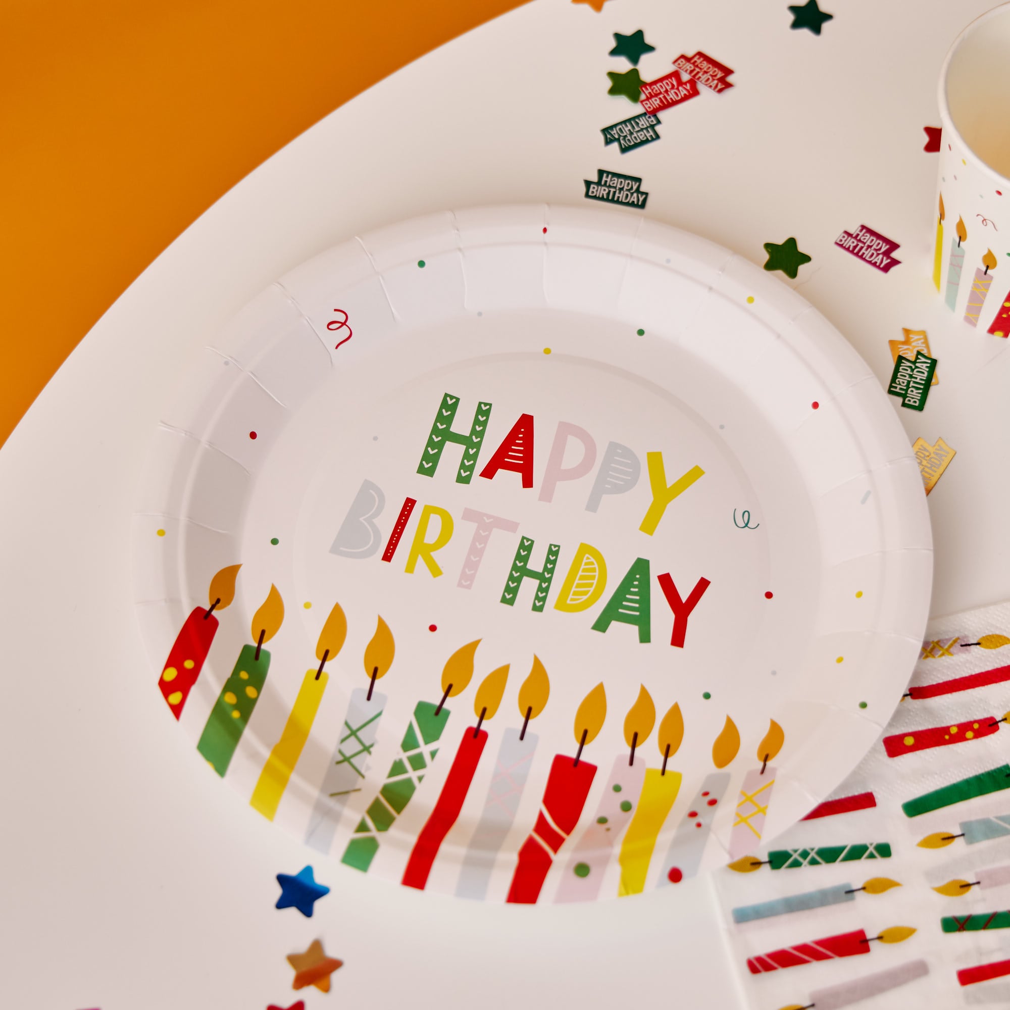 Birthday Candles Paper Plates - Pack of 10