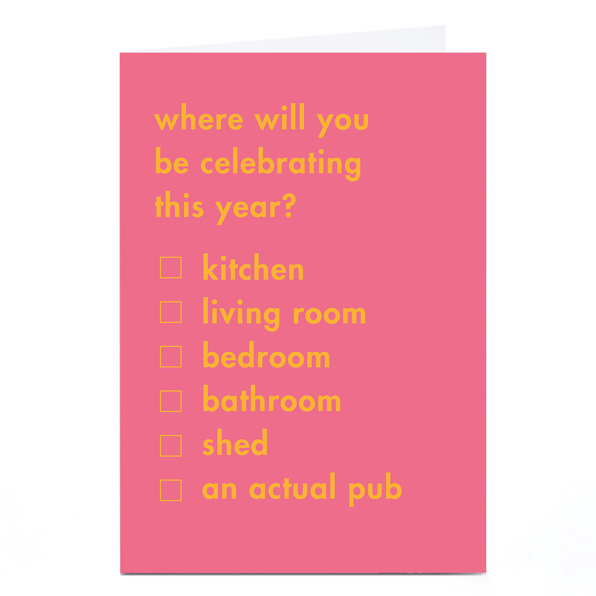 Personalised Birthday Card - Where Will You Be Celebrating?