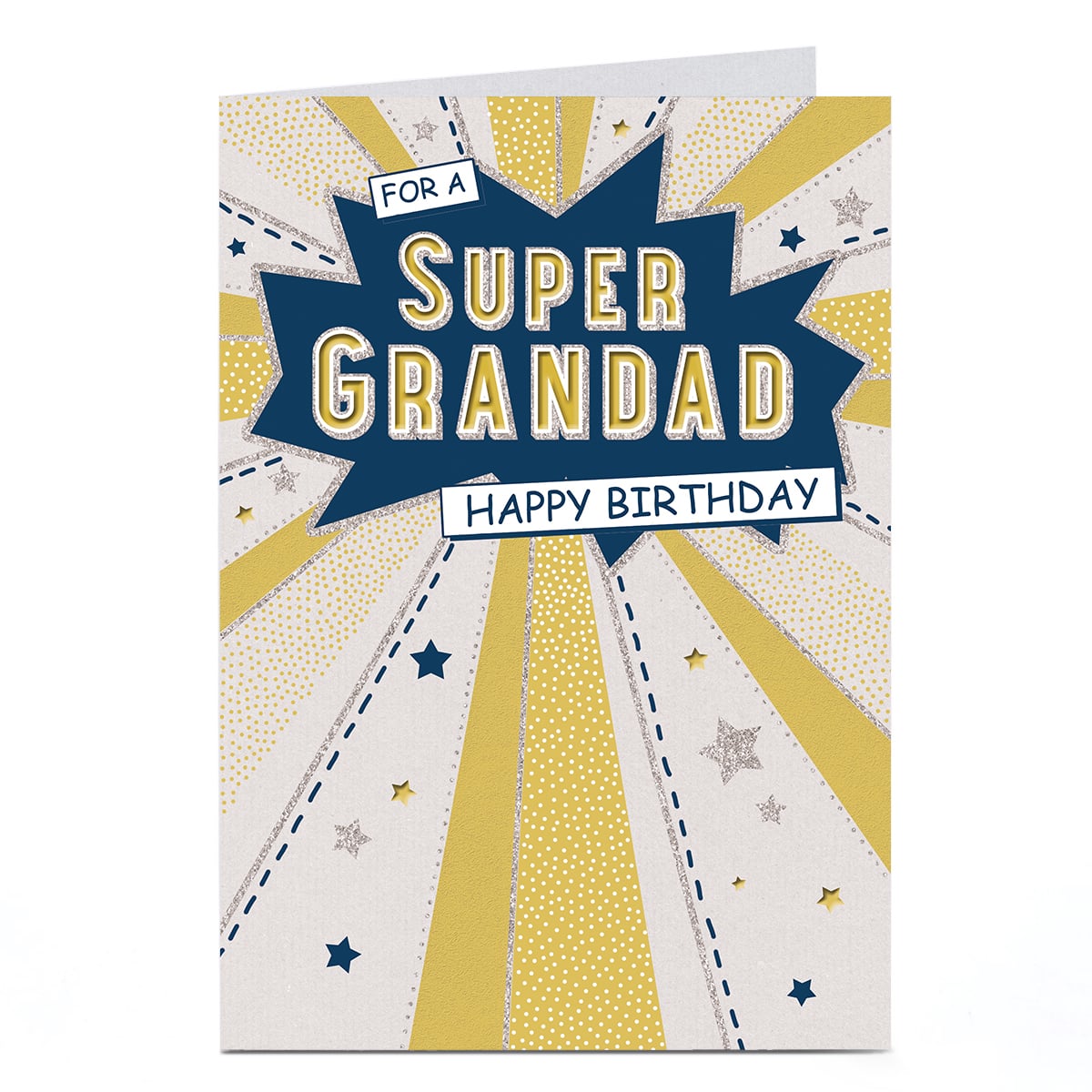 Birthday Card - Comic Book Style Explosion, Grandad
