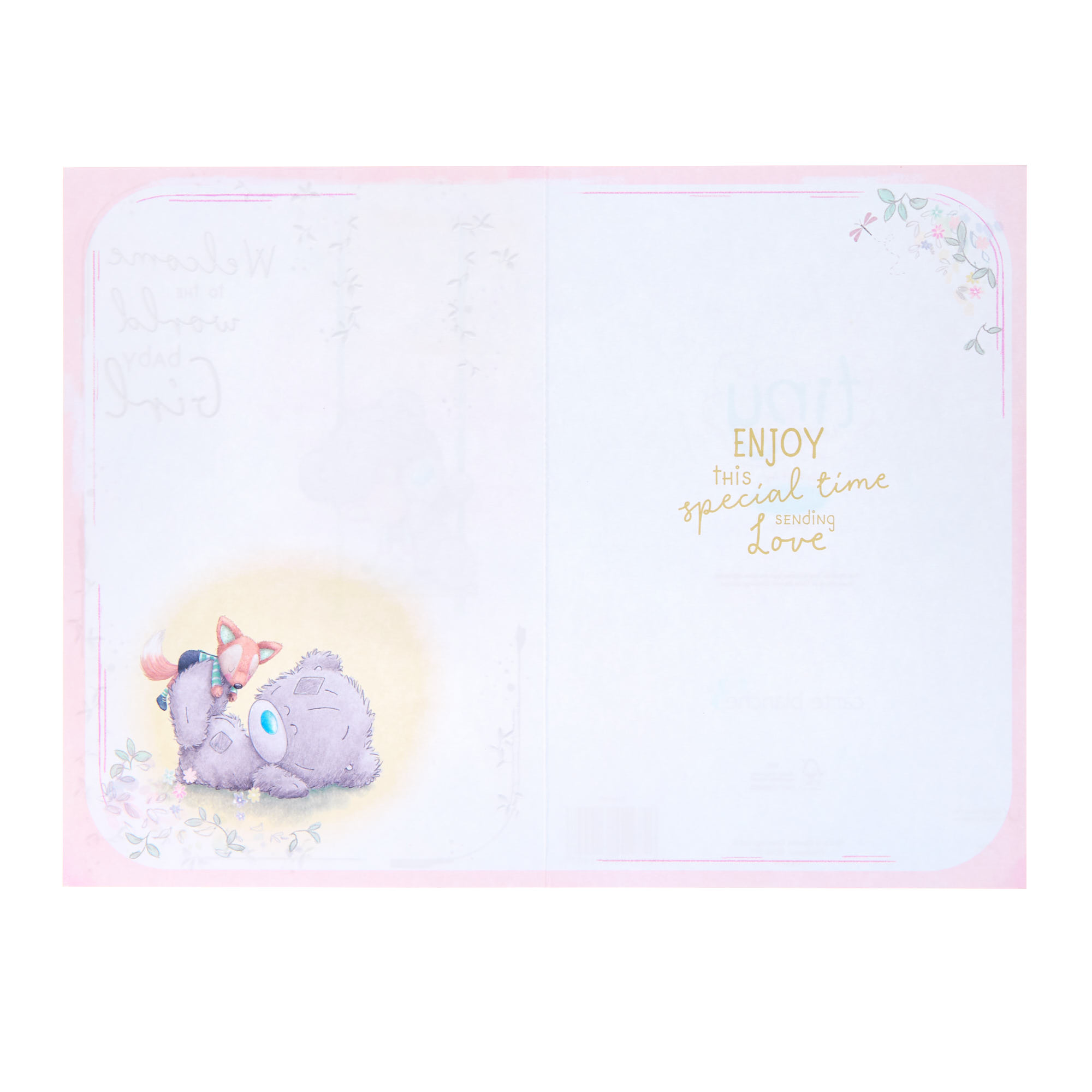 Me To You Tatty Teddy Welcome To The World New Baby Girl Card