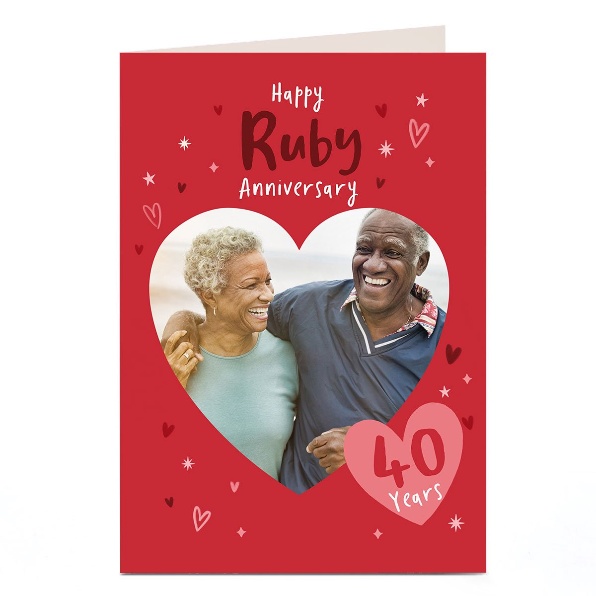 Personalised Anniversary Photo Card - Ruby Anniversary