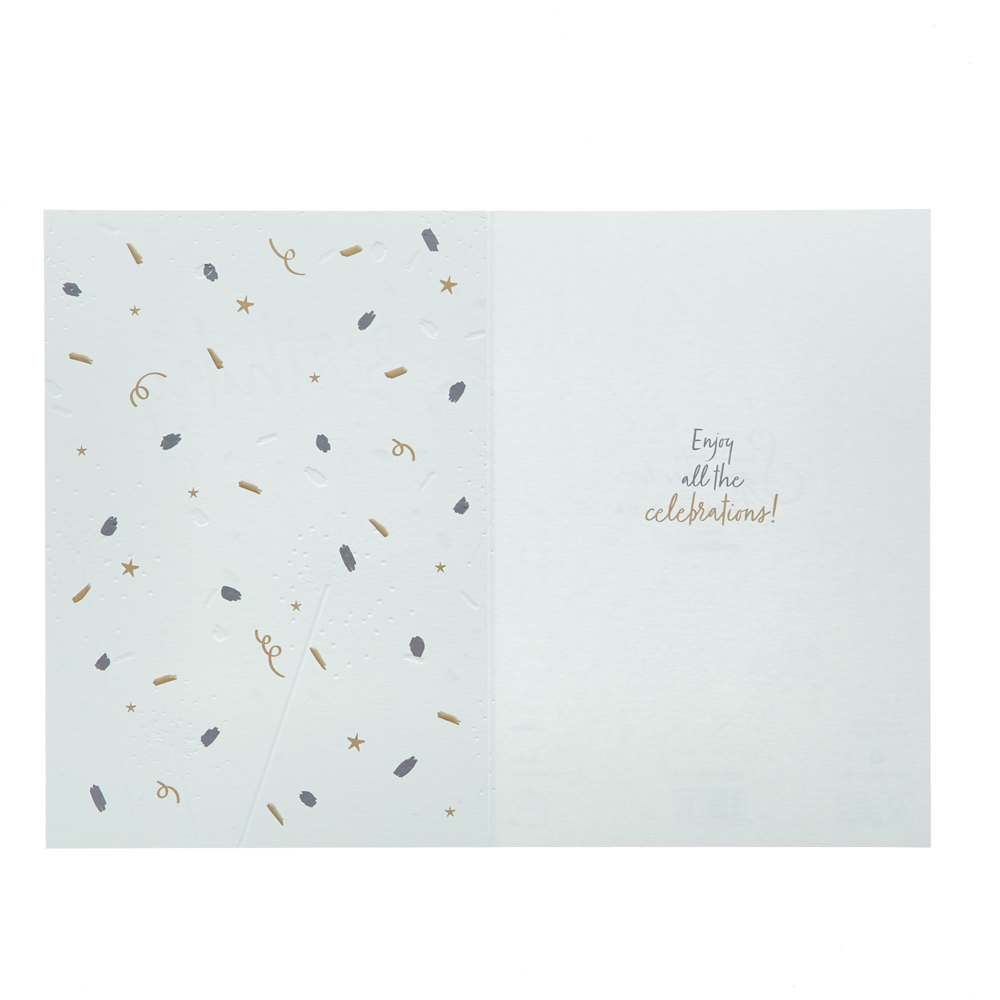 Birthday Card - Black, Silver & Gold Sparklers