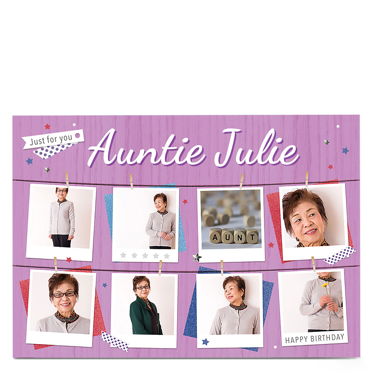 Multi Photo Card - Auntie, Just For You